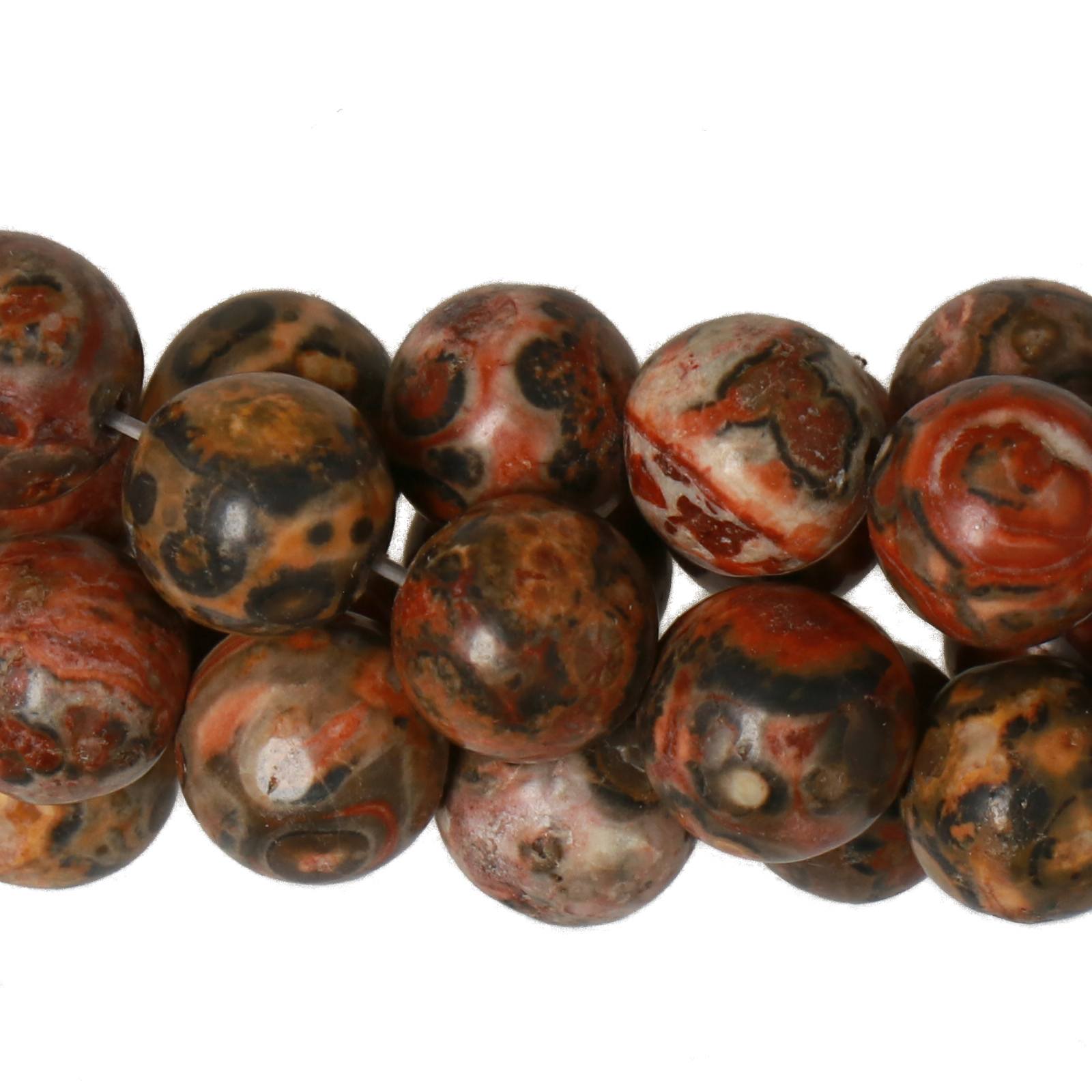 leopard skin jasper smooth round 8mm | 15pc