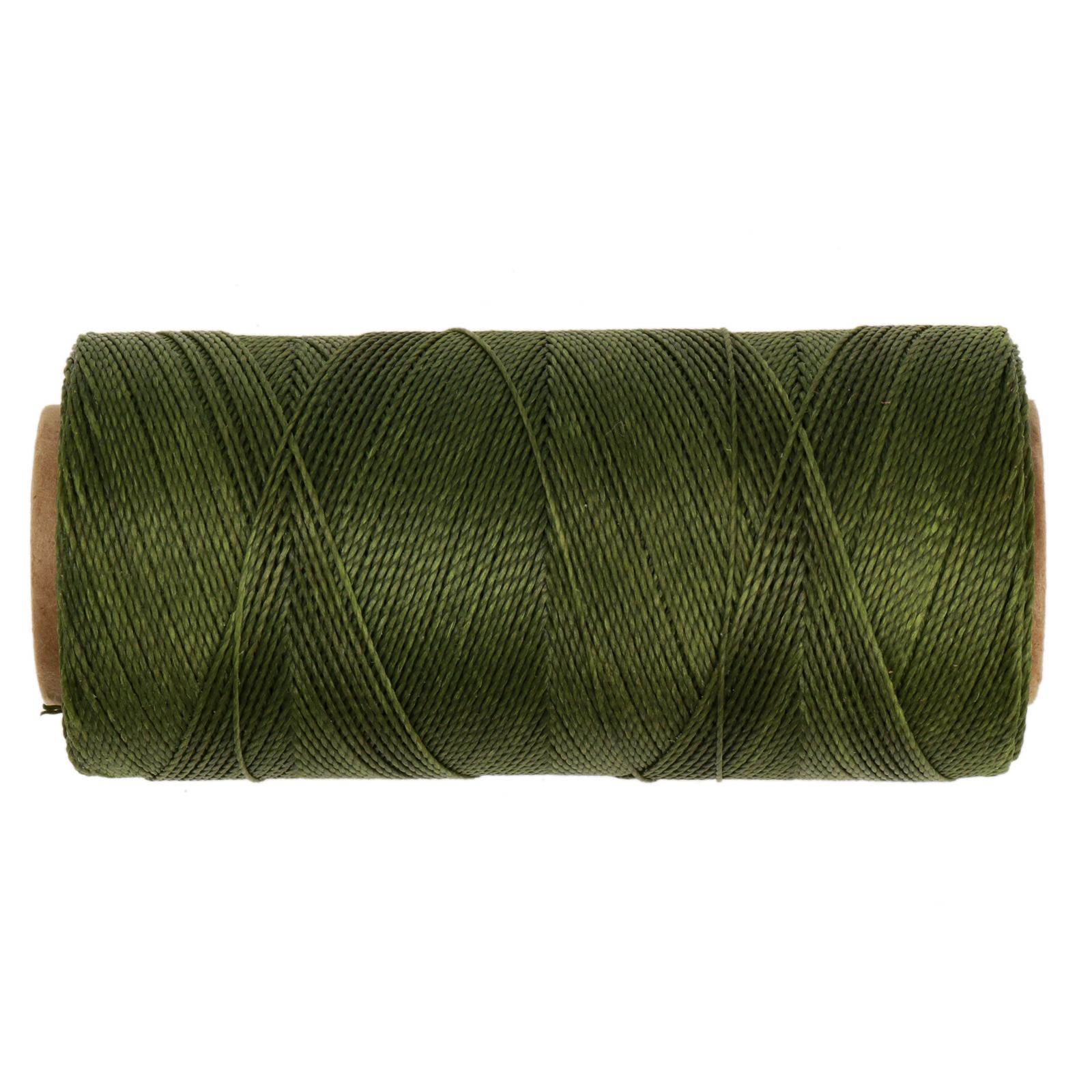 linhasita waxed polyester cord - olive green (88) 0,5mm - 100gr spool (aprox. 180mt) | 1pc