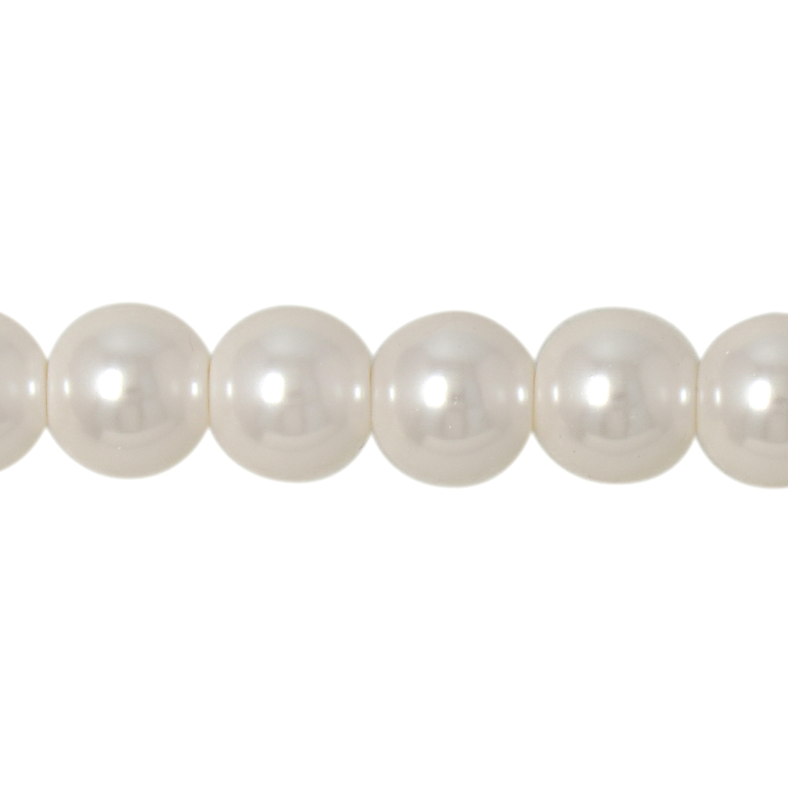 brilliant pearls round white 8mm | strand 50pc approx.