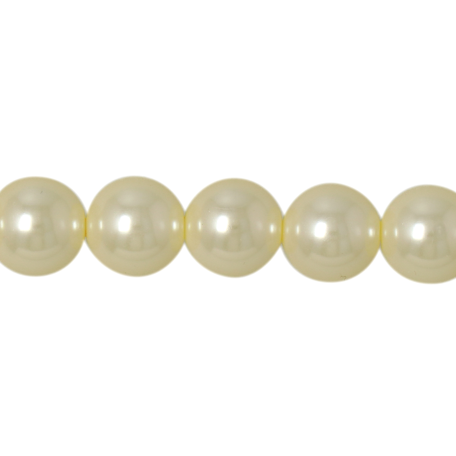 brilliant pearls round cream 8mm | strand 50pc approx.