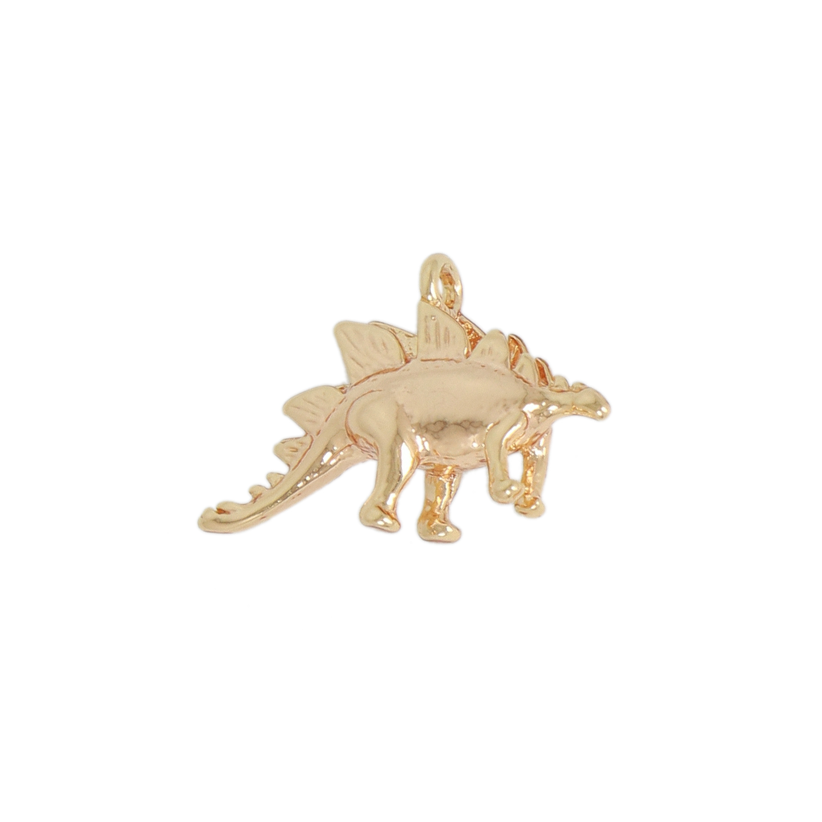 gold plated dinosaur charm 17x11mm | 2pc