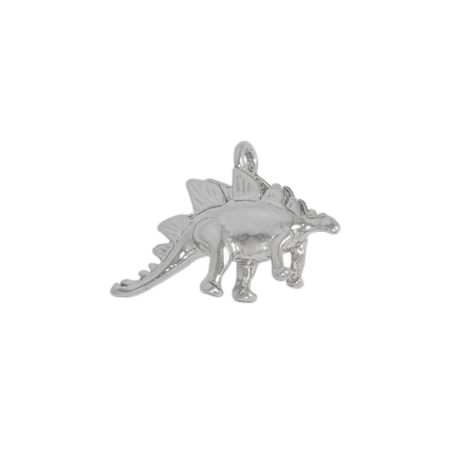 silver plated dinosaur charm 17x11mm | 2pc