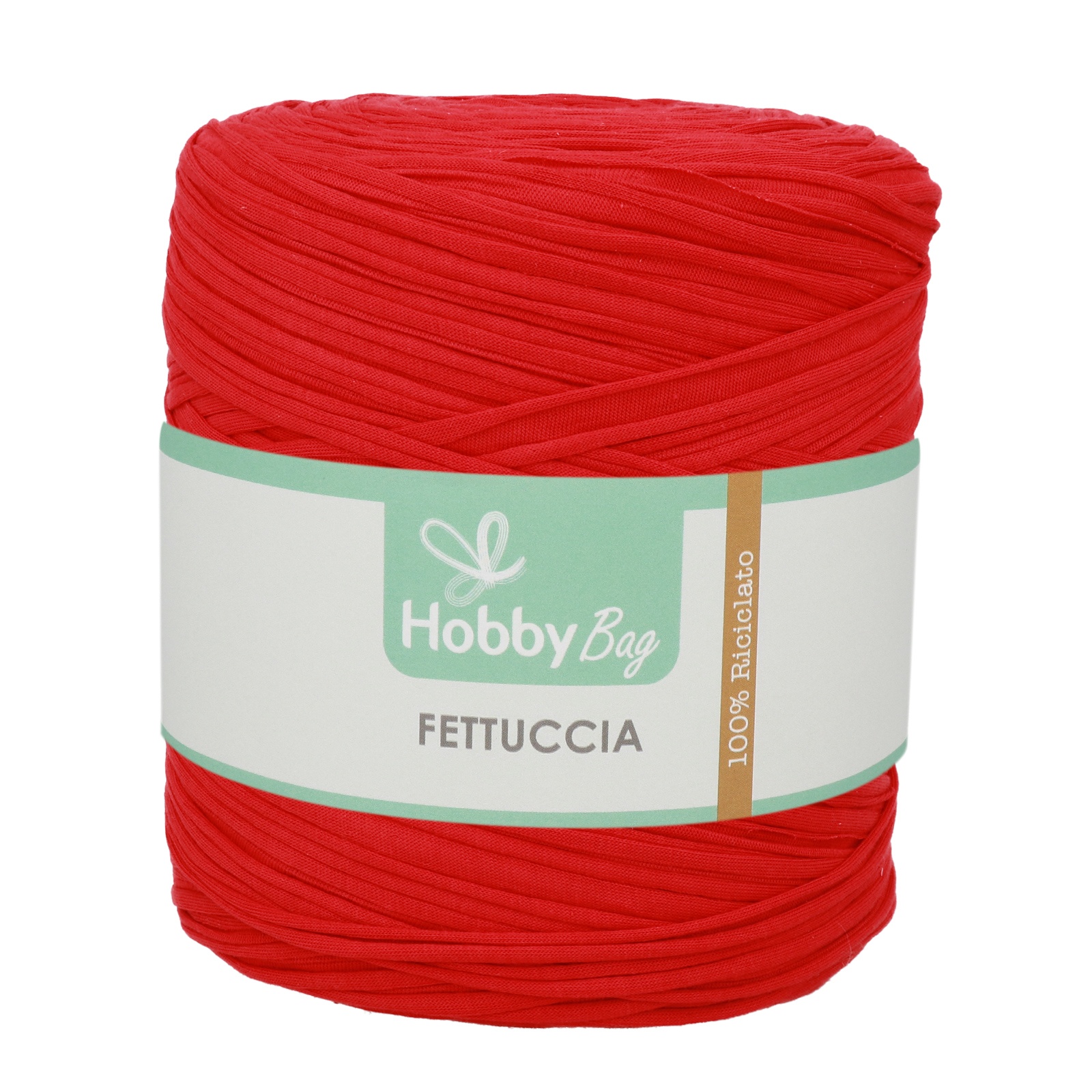 hobbybag t-shirt yarn fettuccia regular - rot - 700-900gr ca. (110-130mt) | 1st