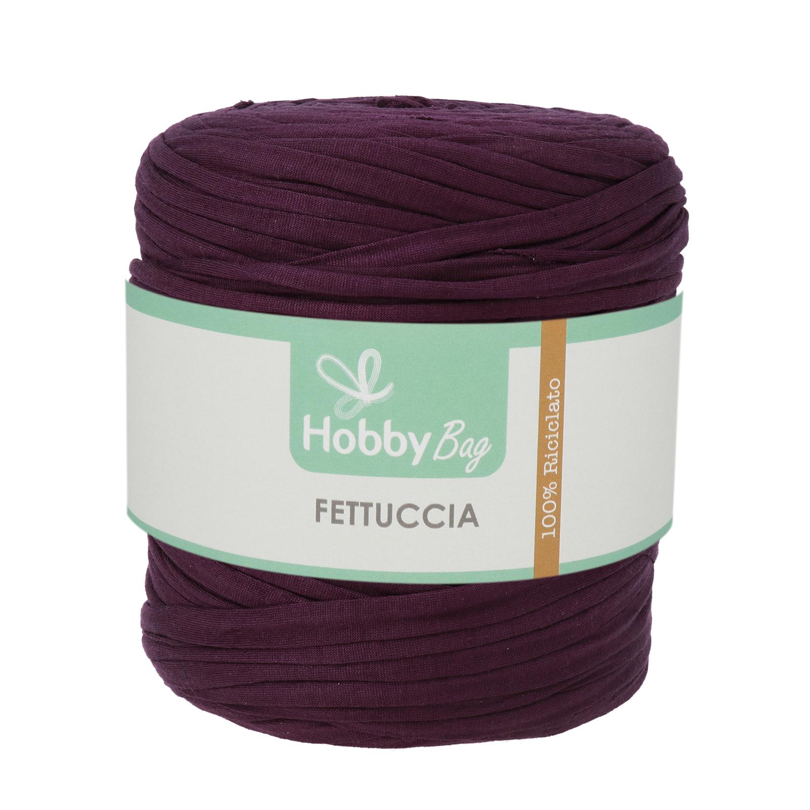 hobbybag t-shirt yarn fettuccia regular - aubergine - 700-900gr aprox (110-130mt) | 1pc