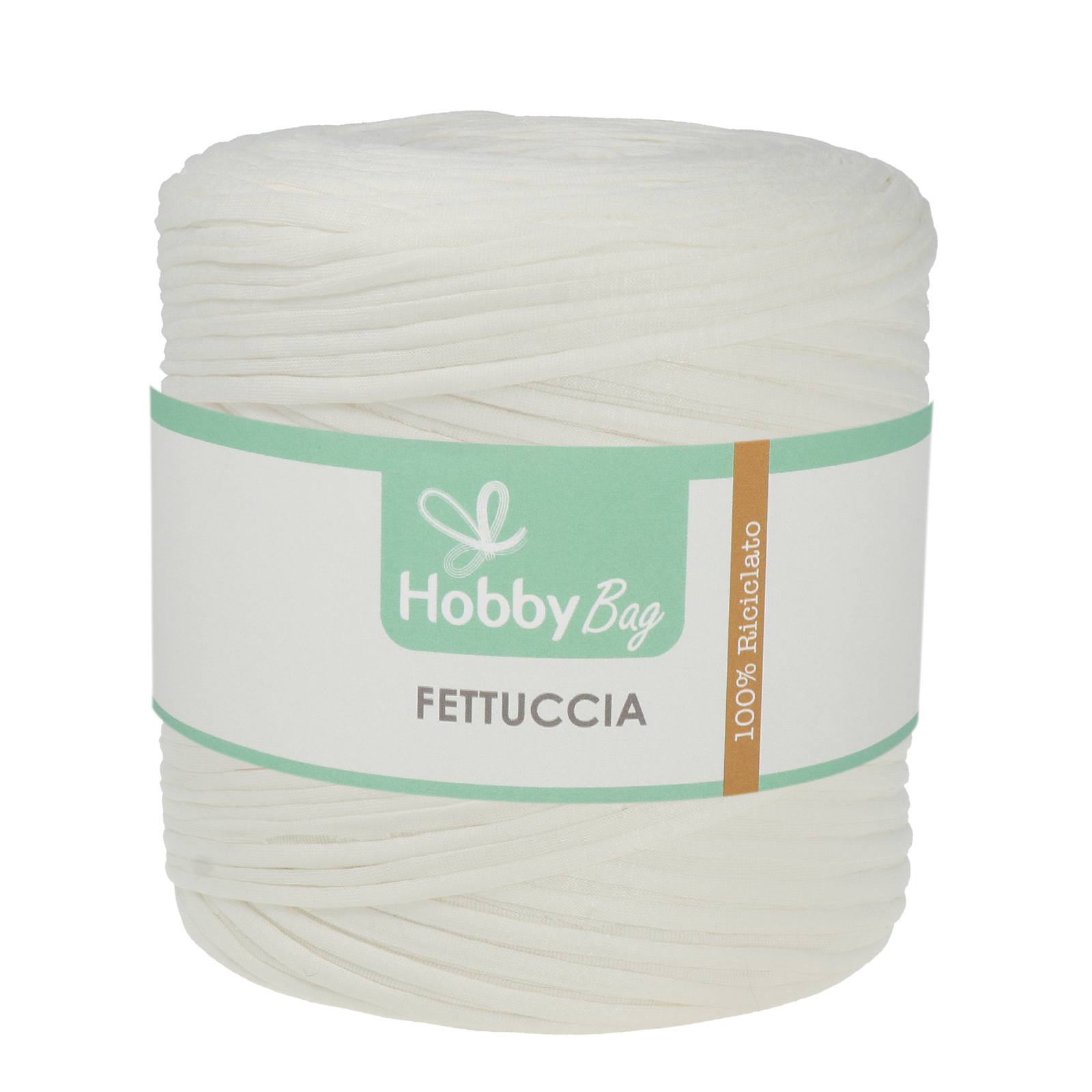 hobbybag t-shirt yarn fettuccia regular - ivory - 700-900gr aprox (110-130mt) | 1pc