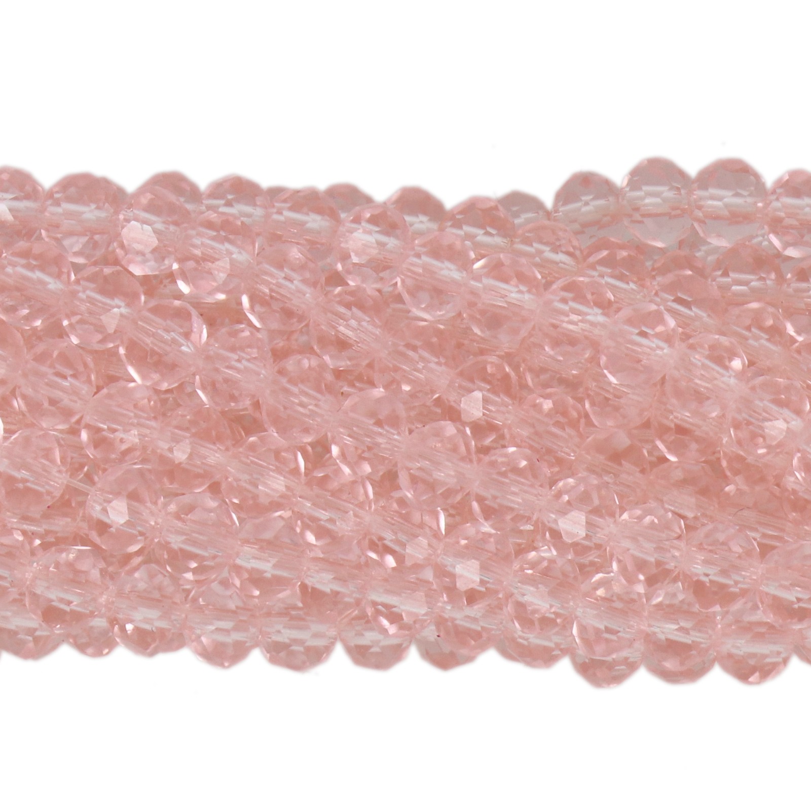 rose chinese crystal faceted roundelle 4x3mm | 1 strand