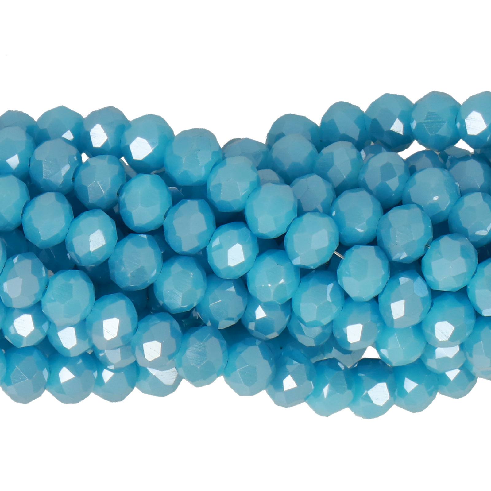 chinese glasperlen facettiertes rondelle opaque sugar paper luster 4x3mm | 1-strang