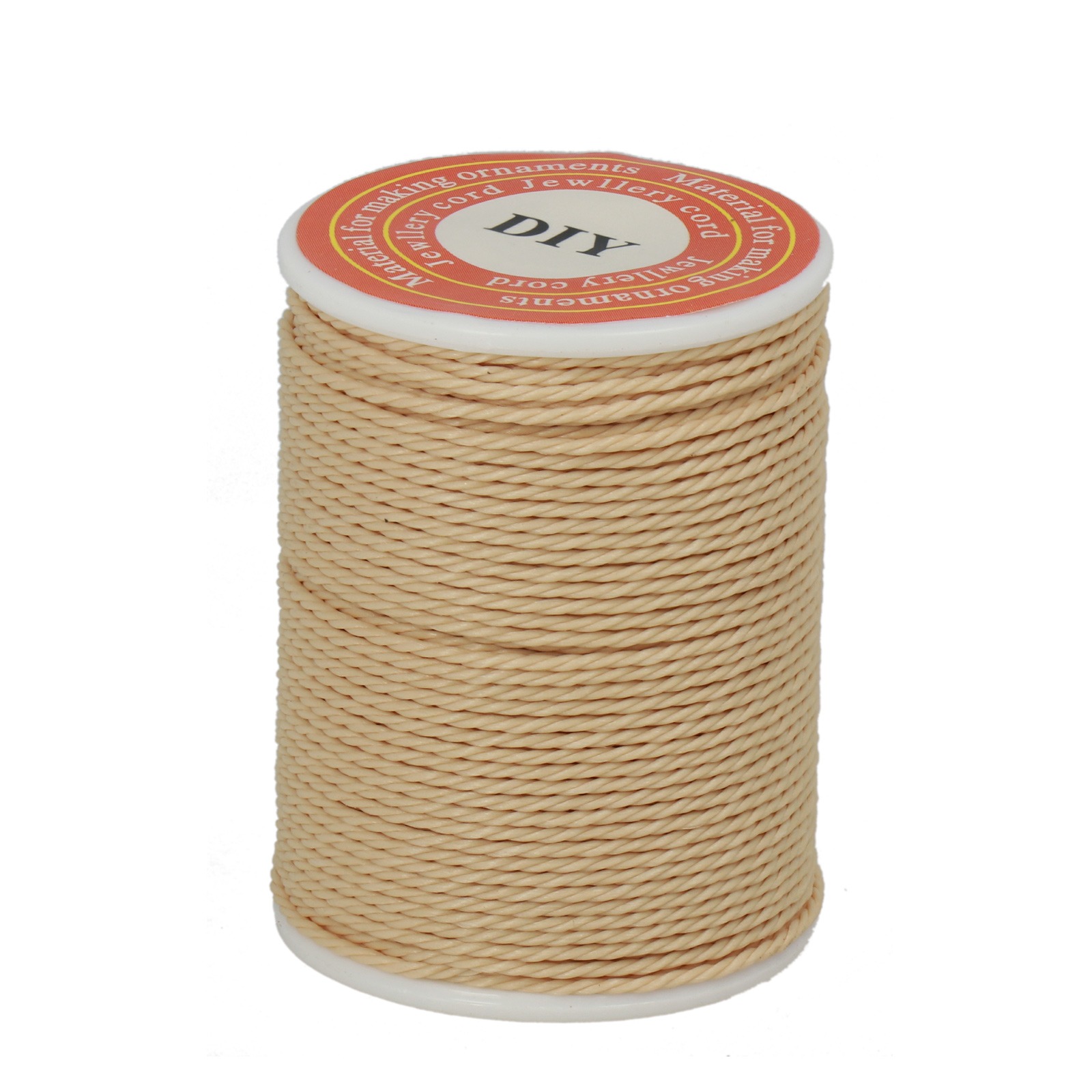 polyester gewachstes garn - beige 1mm - spule 11mt | 1st