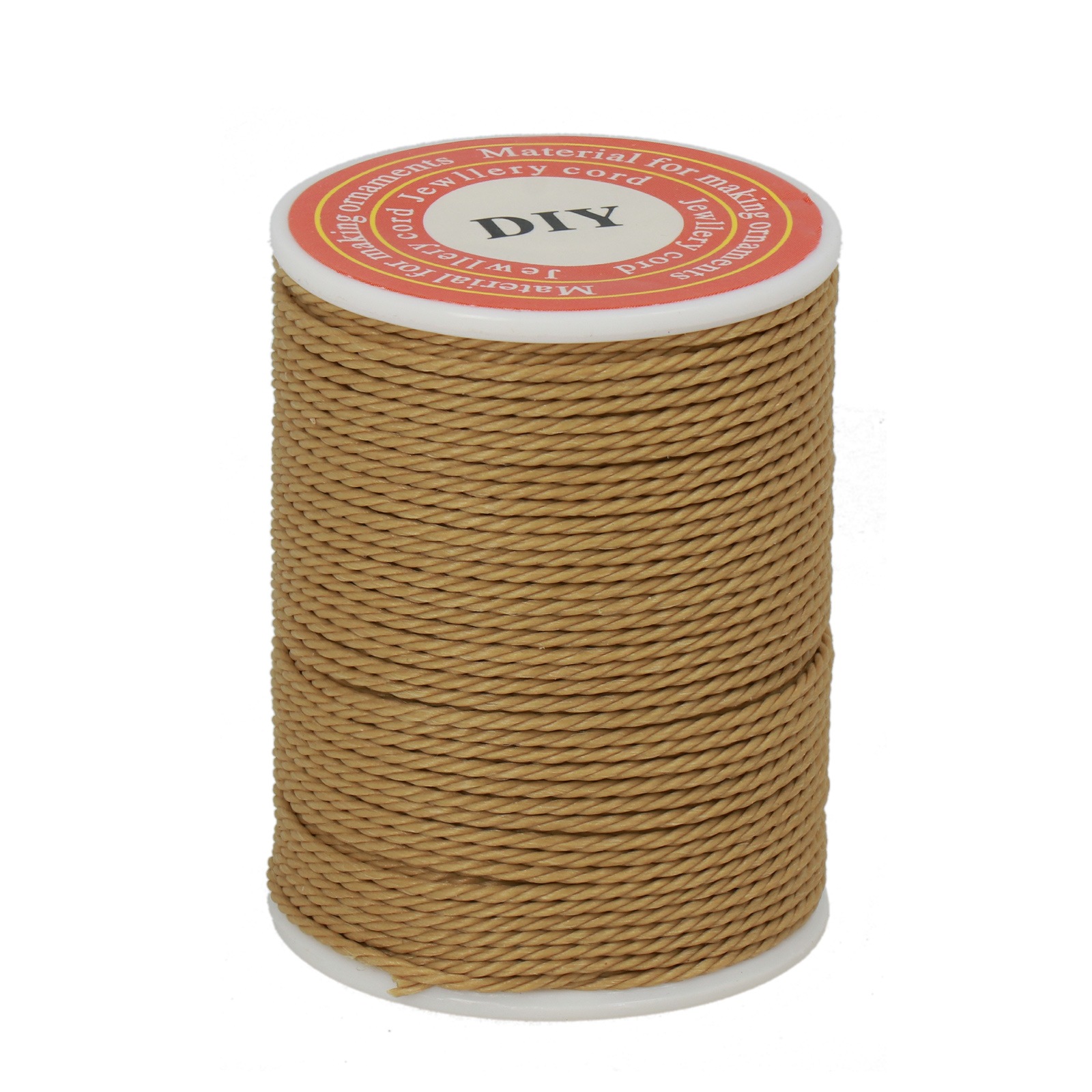waxed polyester cord - camel 1mm - 11mt spool | 1pc