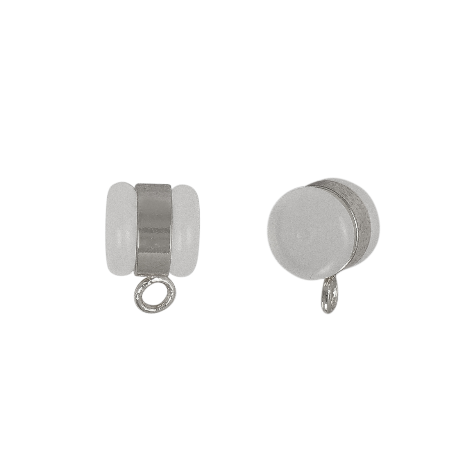 silver tone earring plastic clutch | 4pc