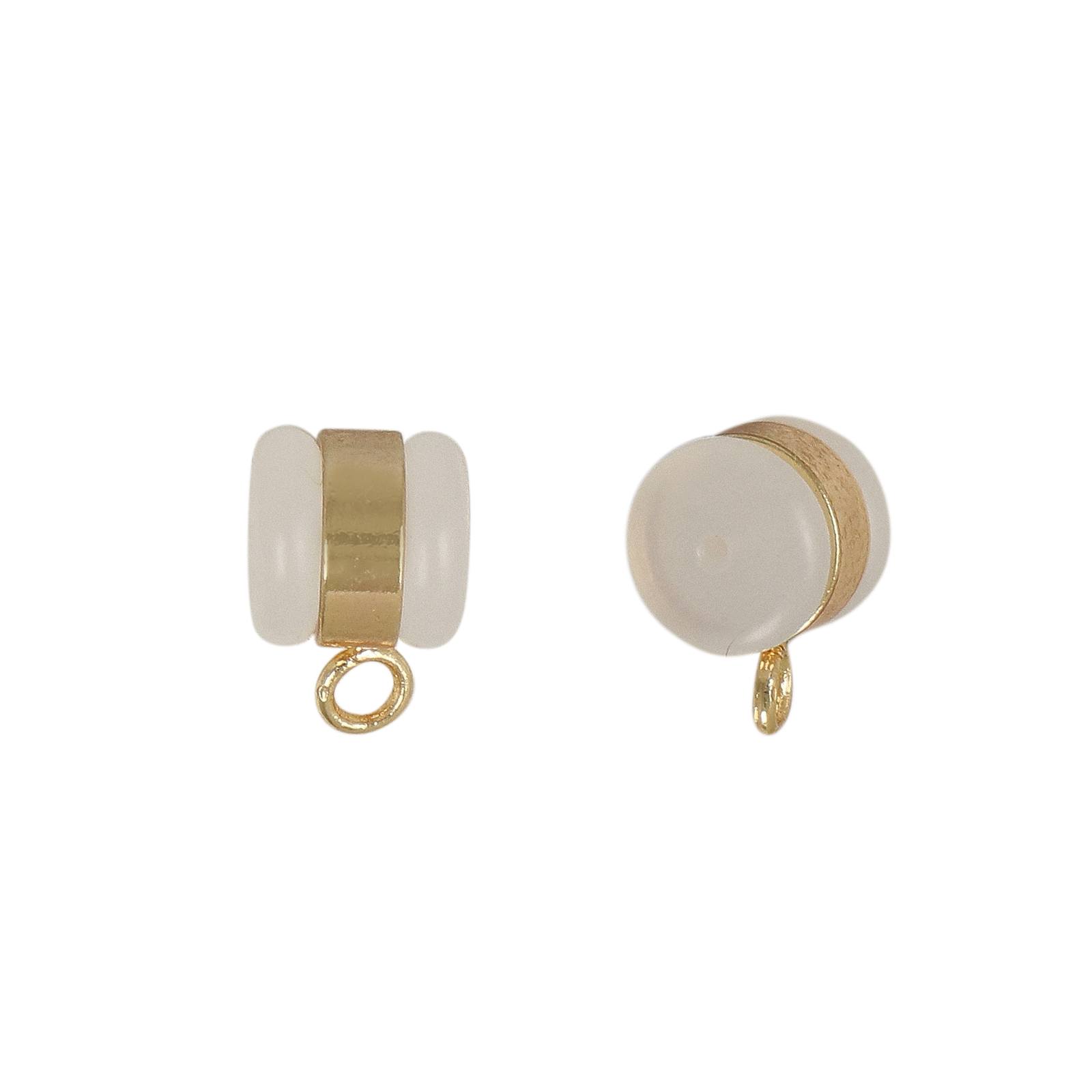 golden tone earring plastic clutch | 4pc