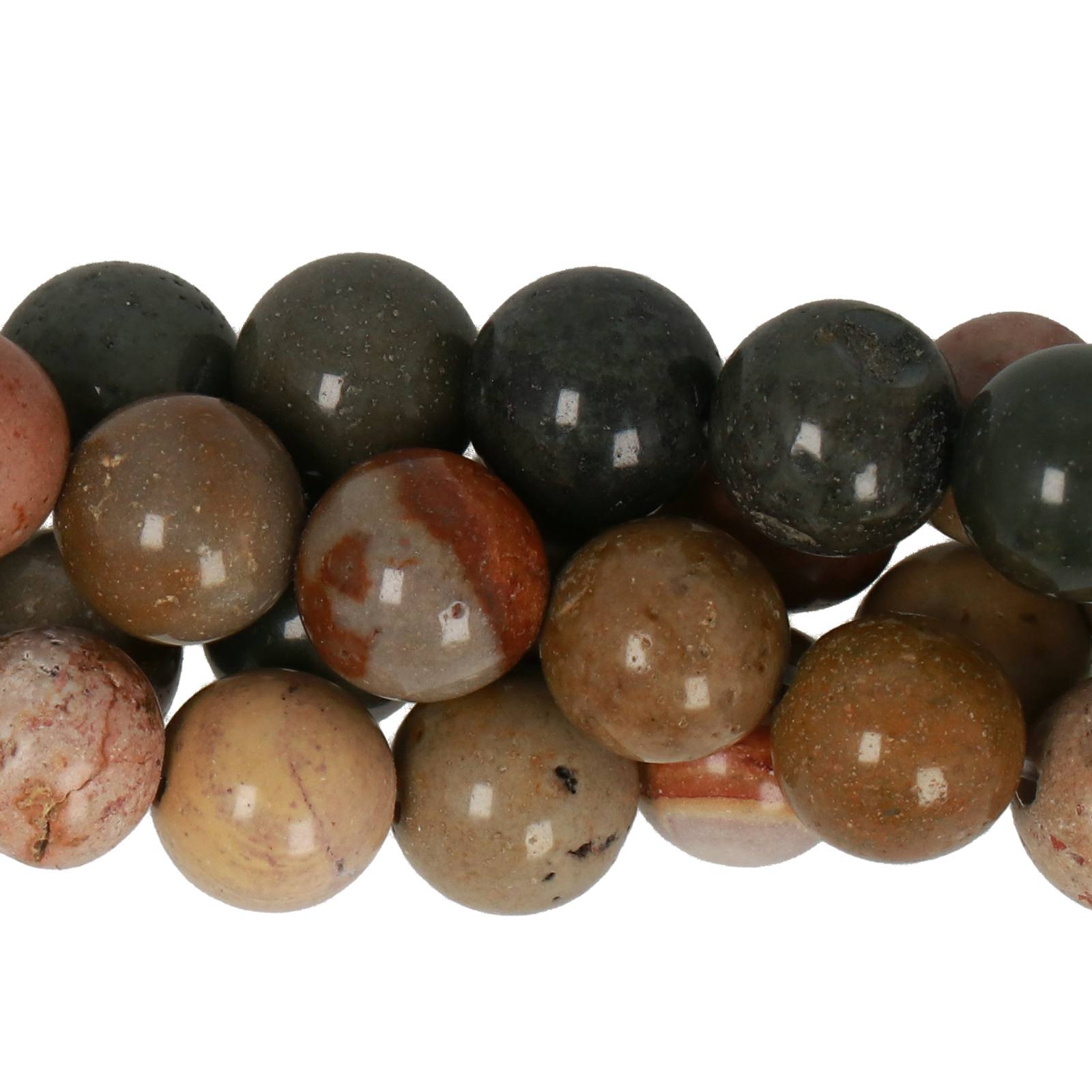 ocean jasper smooth round 8mm | 15/16-inch strand