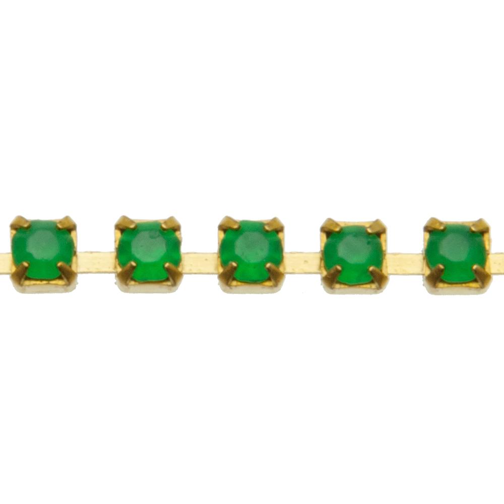 strassketten pp24 (3mm) opal emerald | 20cm