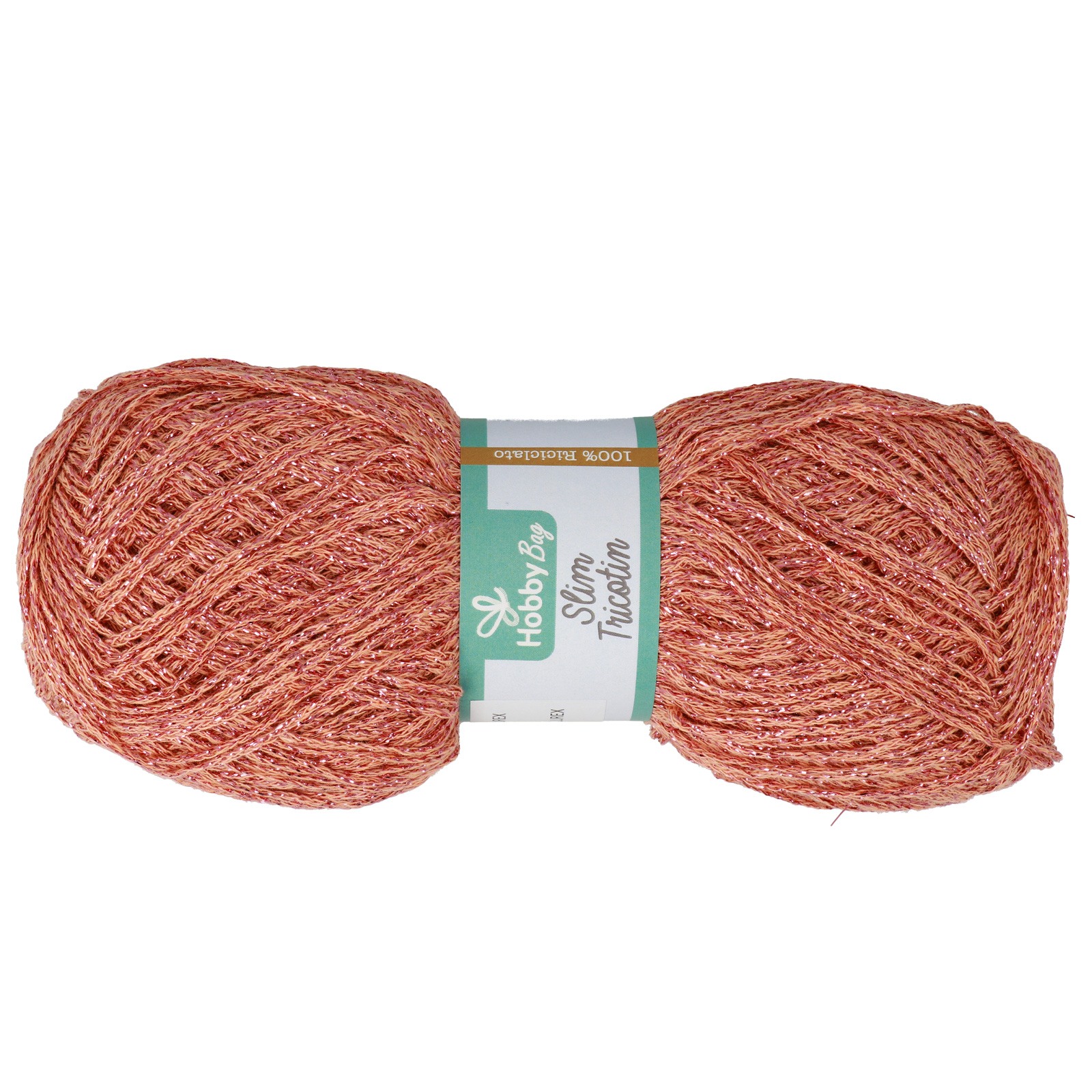 hobbybag slim tricotin - salmon lurex (19) - 100gr (300mt) | 1pc