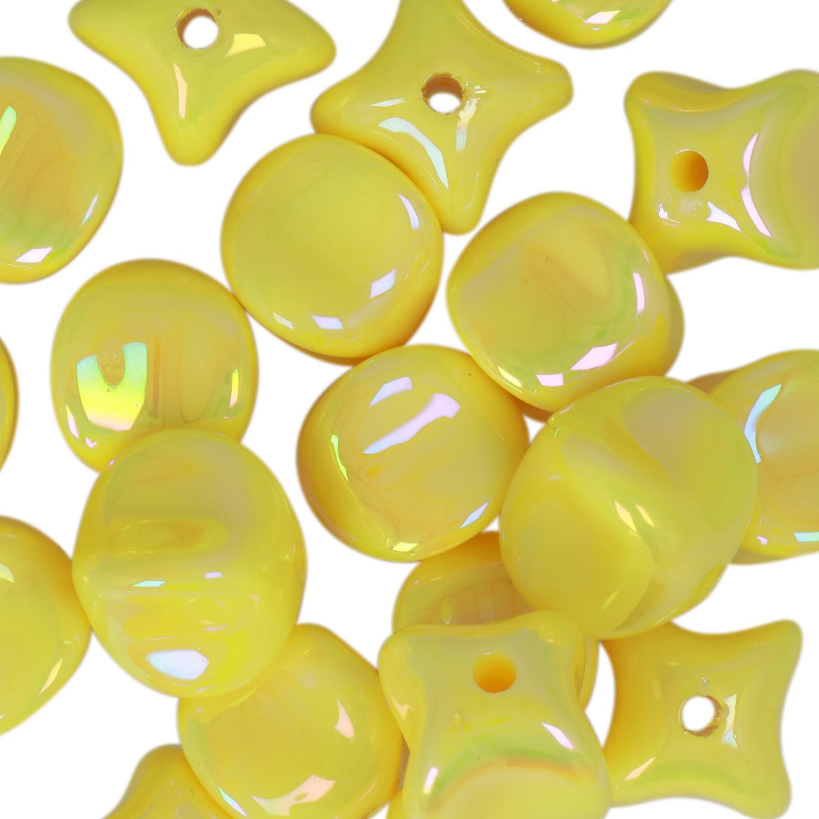 bead bags cube - yellow - 9mm | 20pc