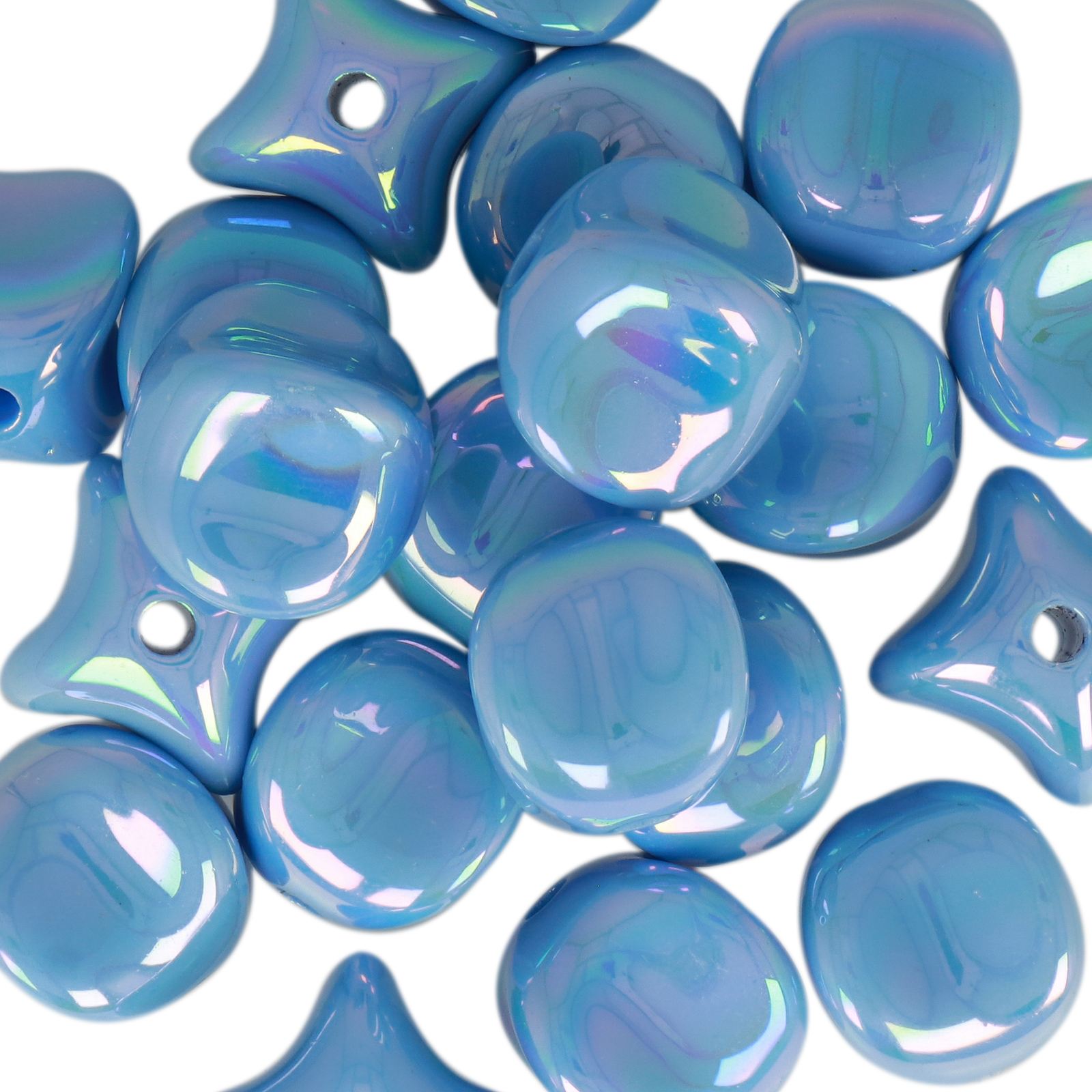 bead bags cube - sky blue - 9mm | 20pc