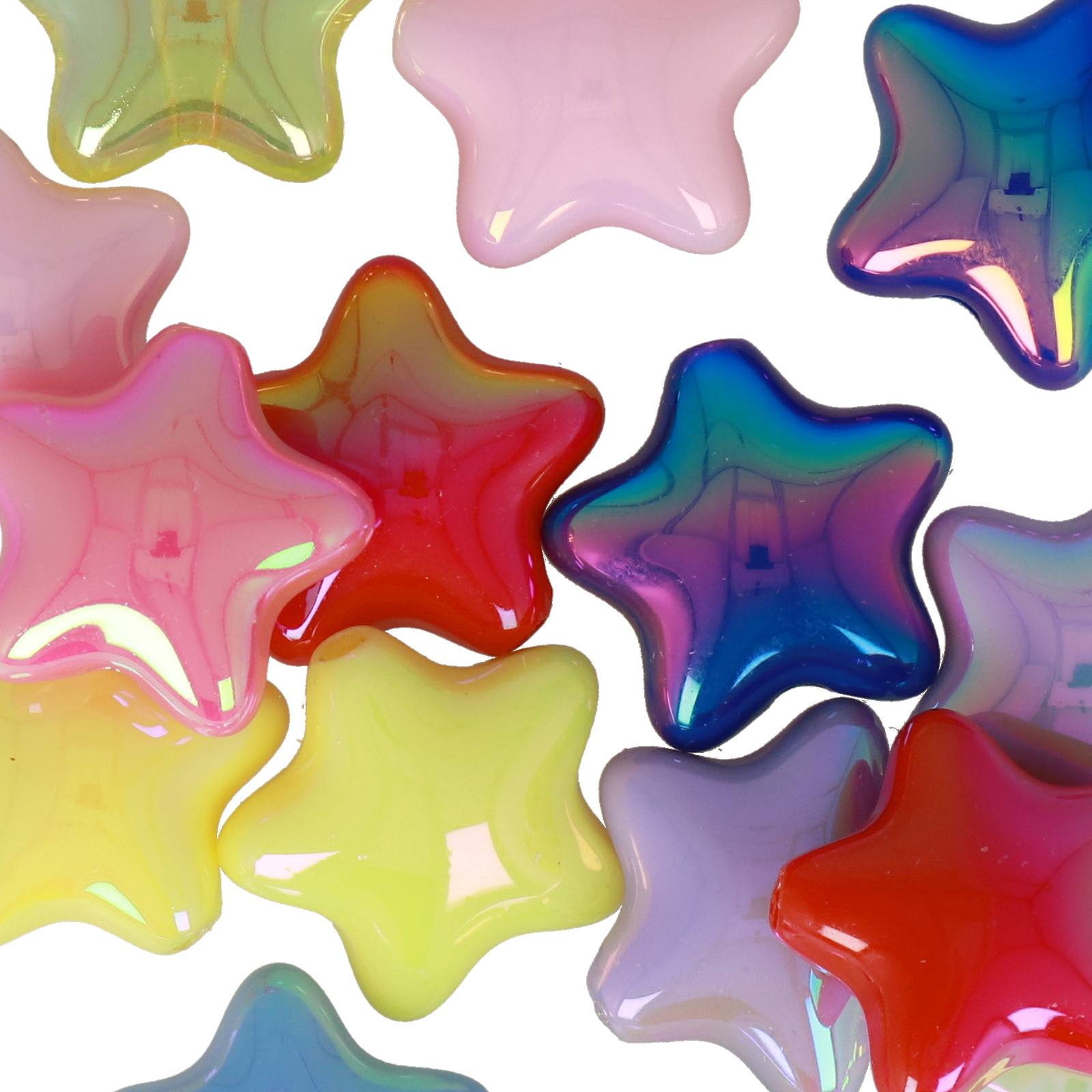 bead bags mix color - star - 15mm | 15pc