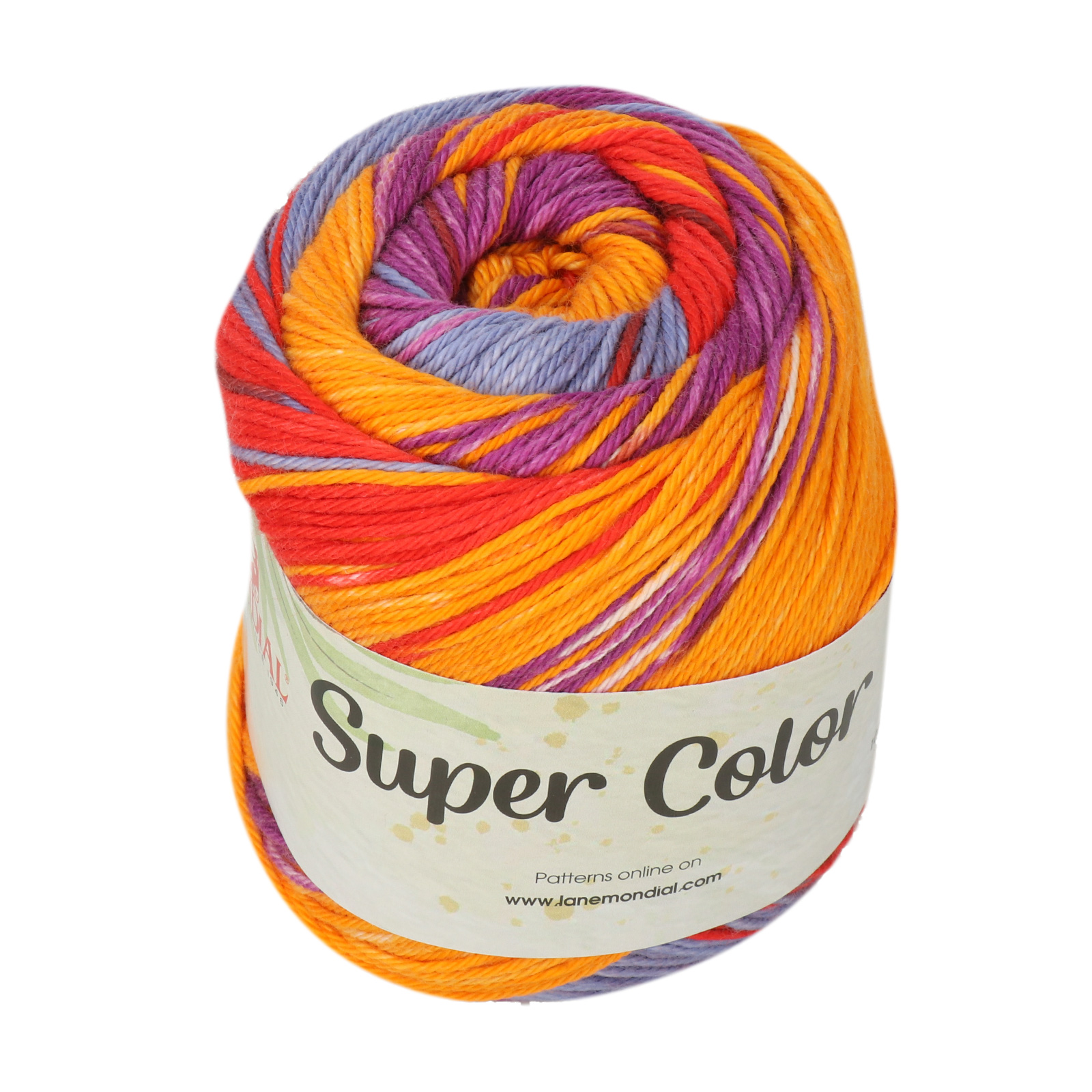 super color mondial - orange/purple/red/indaco (444) - 100gr (220mt) | 1pc