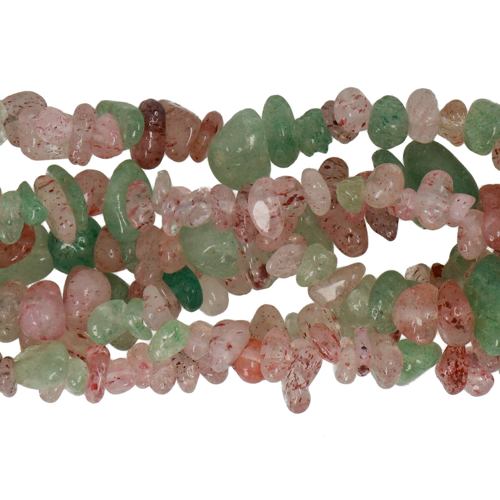 strawberry quartz mix chips 5-10mm | strang 80/85cm