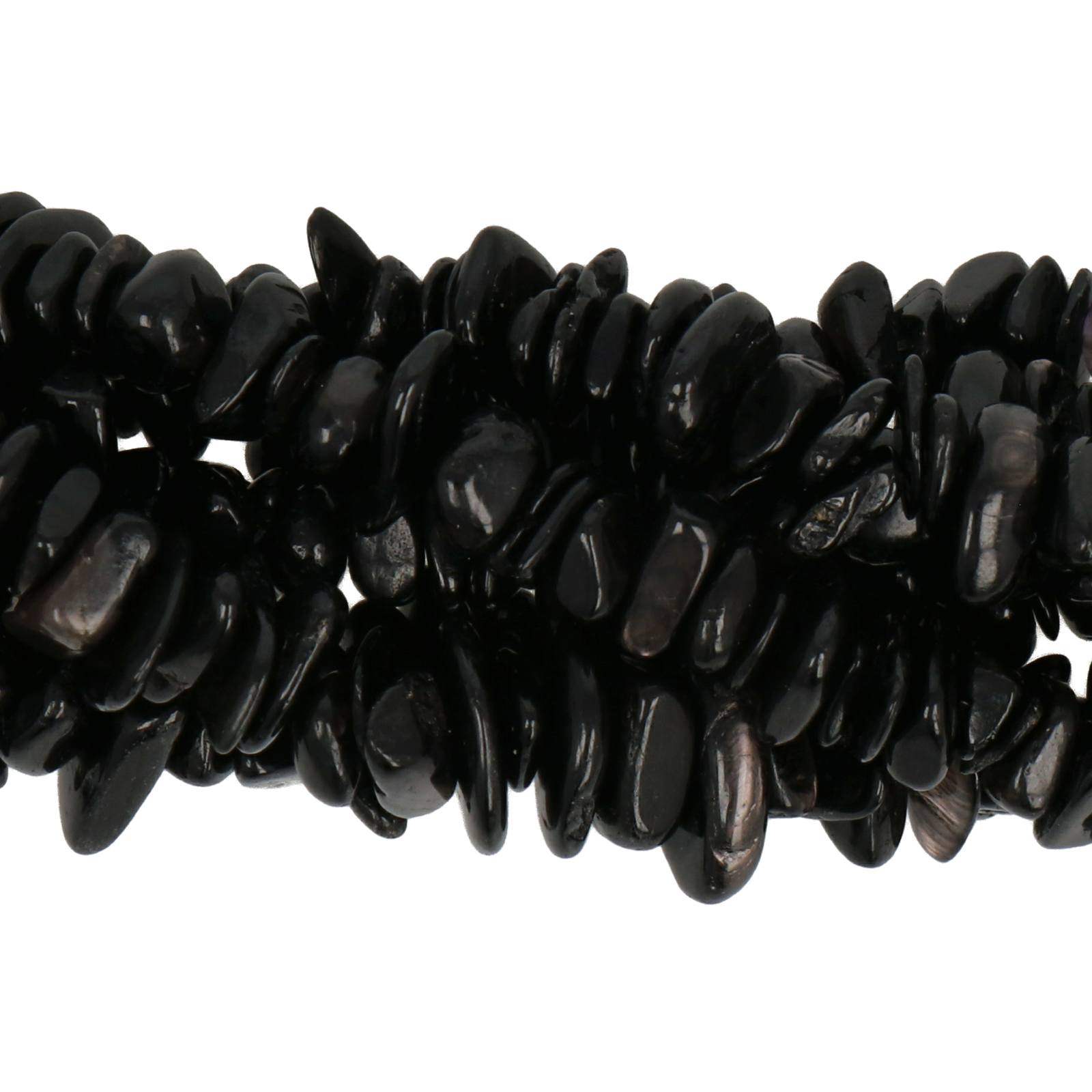 hypersthene chips 5-10mm | 32-inch strand approx.