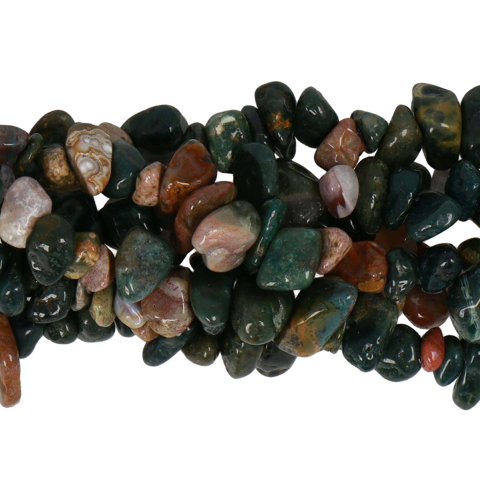 jaspis ozean chips 5-10mm | strang 80/85cm