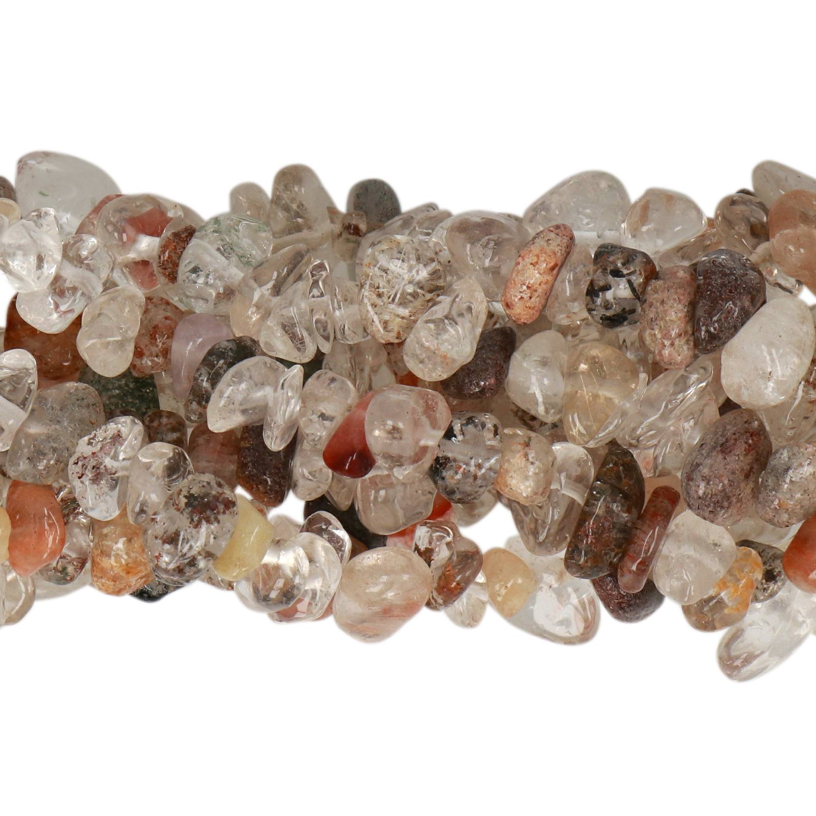 green phantom quartz chips 5-10mm | 32-inch strand approx.