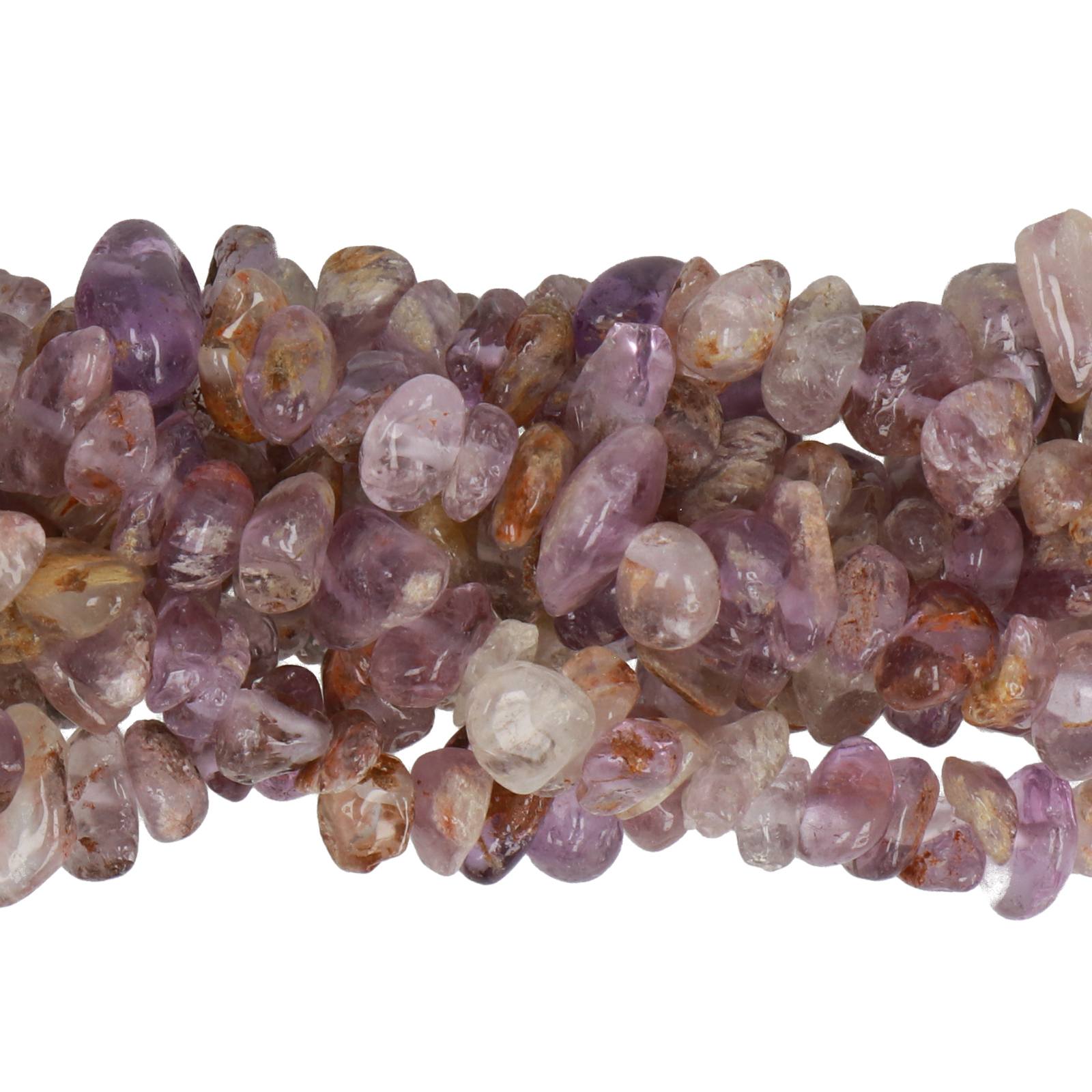 purple phantom quartz chips 5-10mm | 32-inch strand approx.