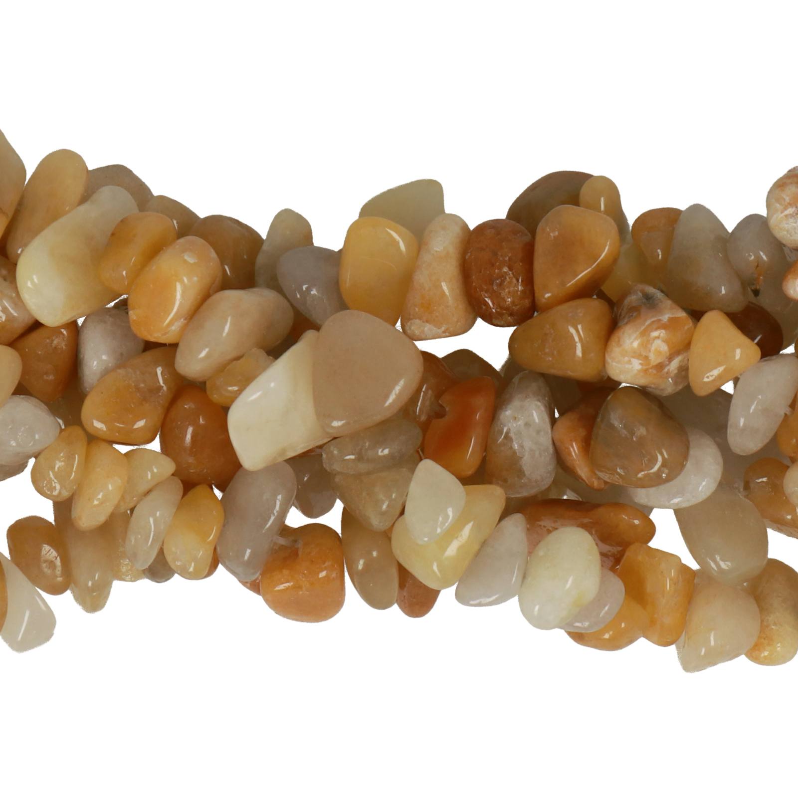 yellow jade chips 5-10mm | 32-inch strand approx.