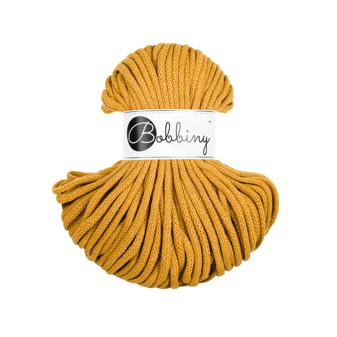 bobbiny premium braided cord - mustard 5mm - 50mt | 1pc