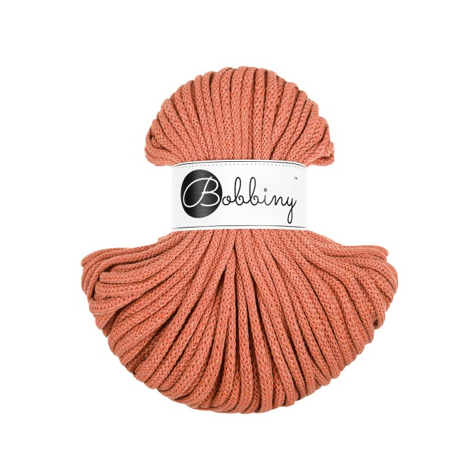 bobbiny premium braided cord - terracotta 5mm - 50mt | 1pc