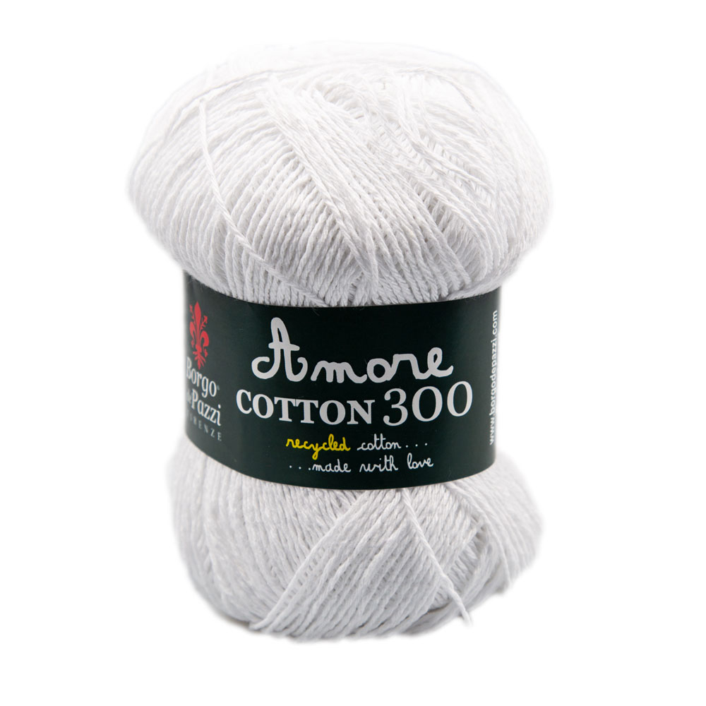 borgo de' pazzi amore cotton 300 - white (100) - 100gr (300mt) | 1pc