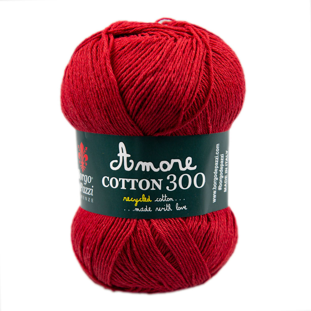 borgo de' pazzi amore cotton 300 - rot (123) - 100gr (300mt) | 1st