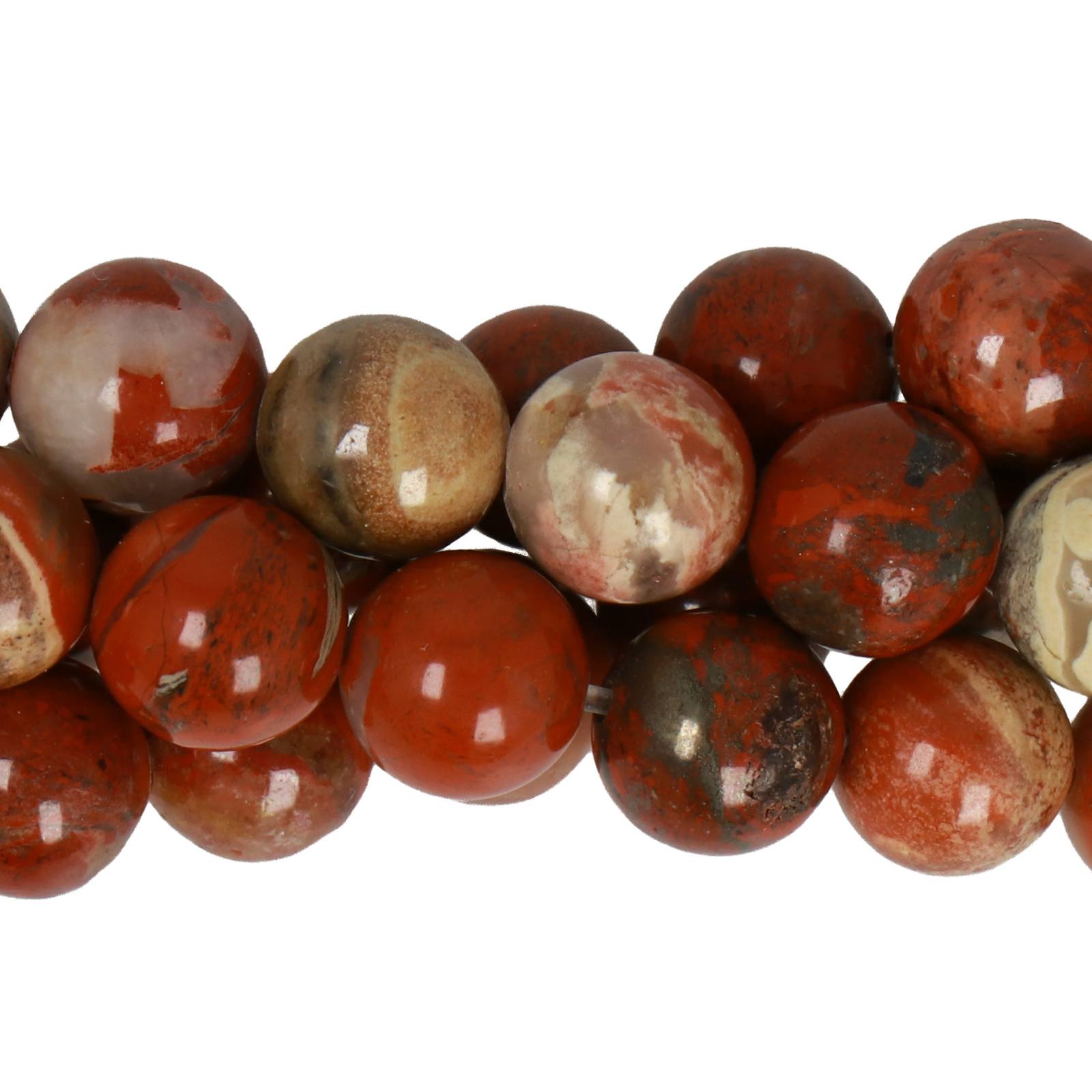 brecciated jasper smooth round 8mm | 15pc
