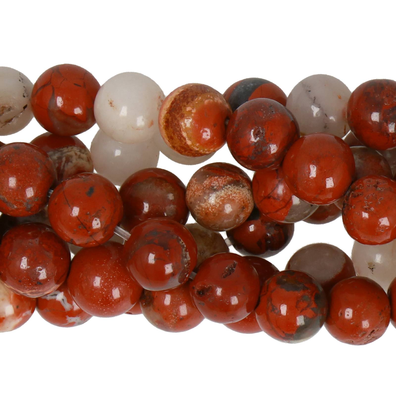 brecciated jasper smooth round 6mm | 15/16-inch strand
