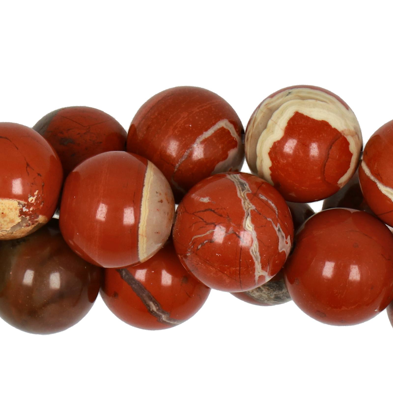 brecciated jasper smooth round 10mm | 15/16-inch strand