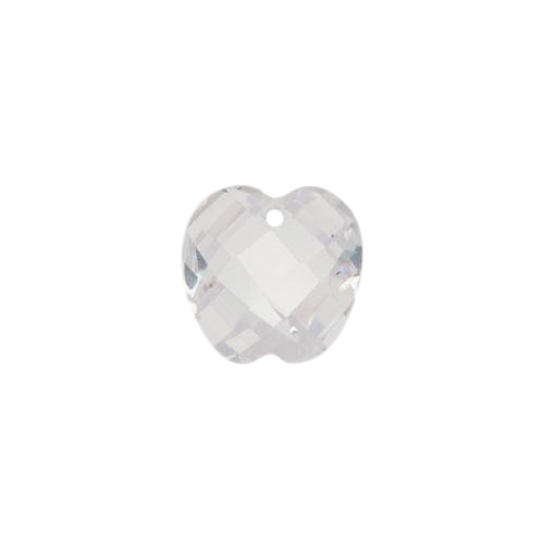 crystal cubic zirconia faceted apple 12mm | 1pc