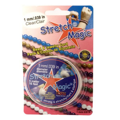 stretch magic elastic cord transparent- diameter 1,0mm - 5mt spool | 1pc