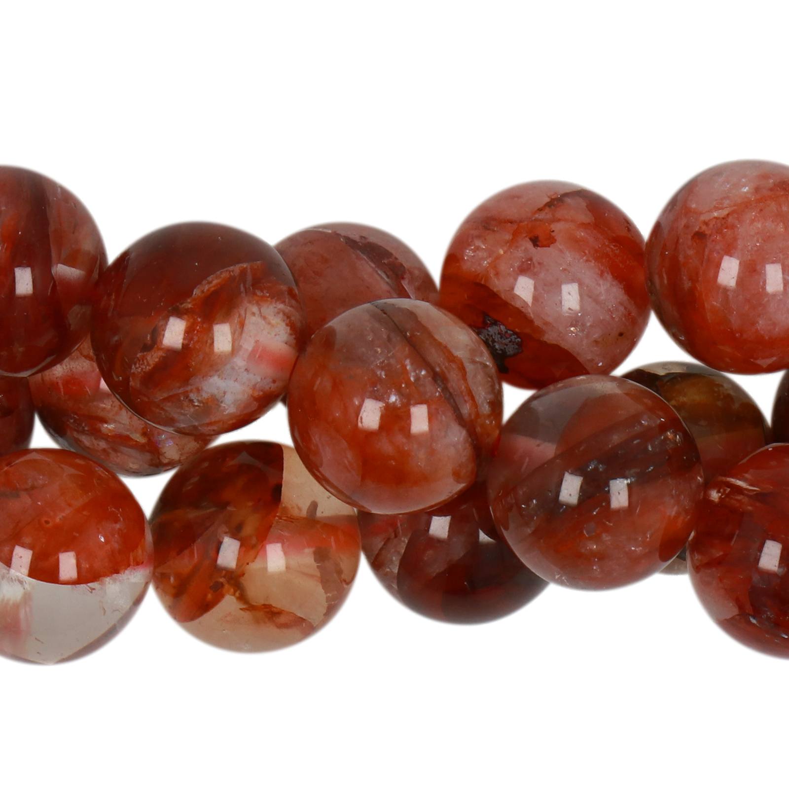rot quarz glatt runde 10mm | strang 38/40cm