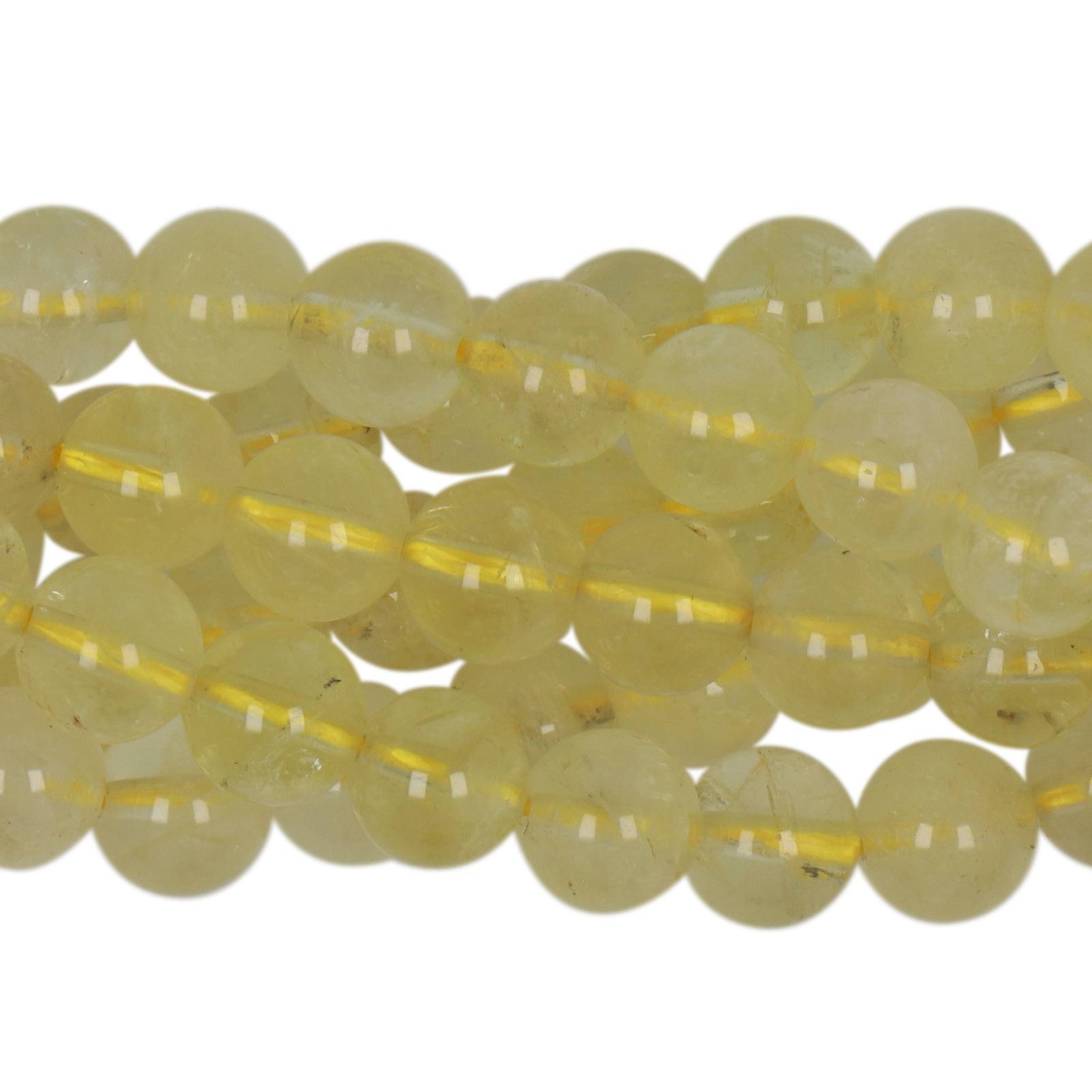 lemon quartz smoooth round 6mm | 15/16-inch strand
