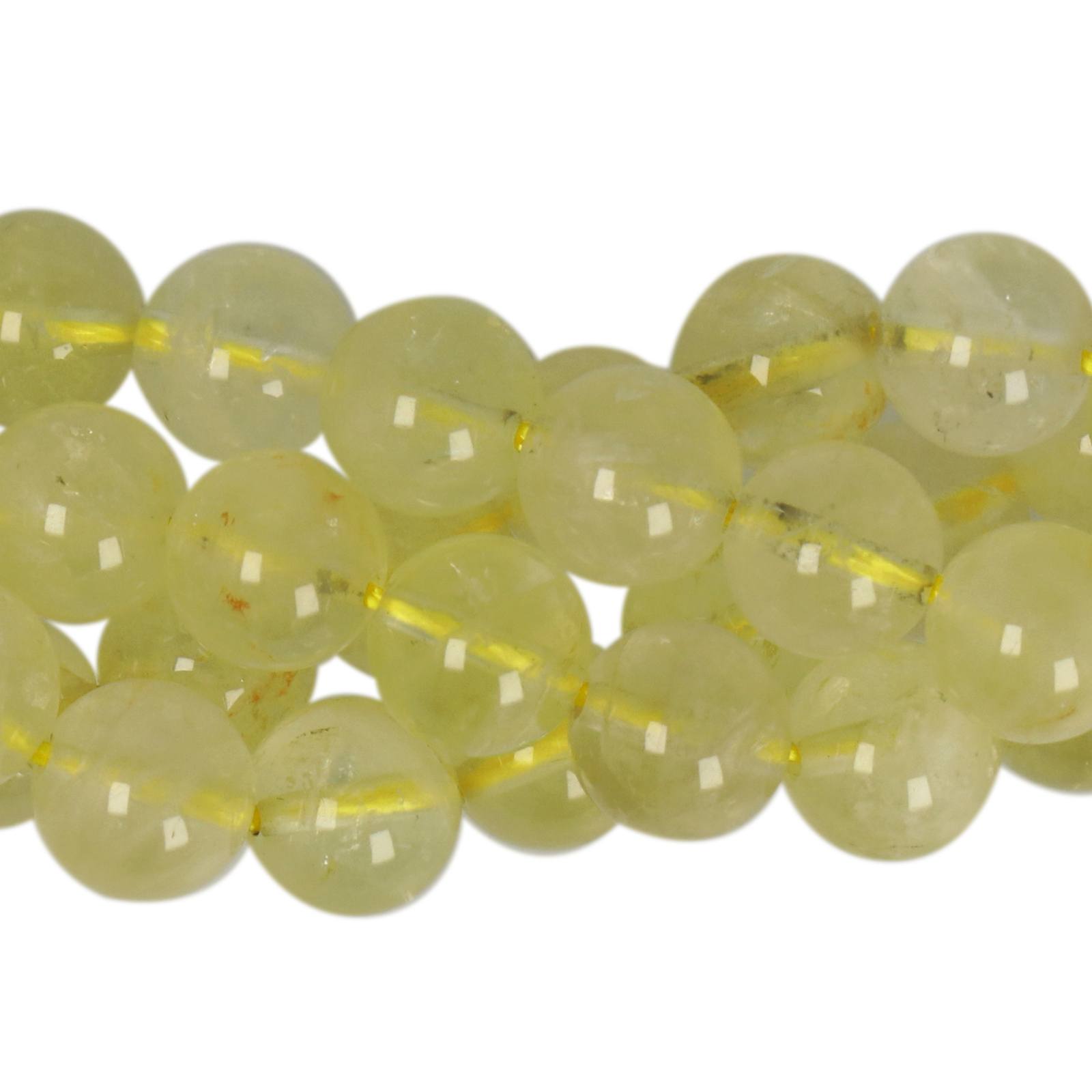 lemon quartz smoooth round 8mm | 15/16-inch strand