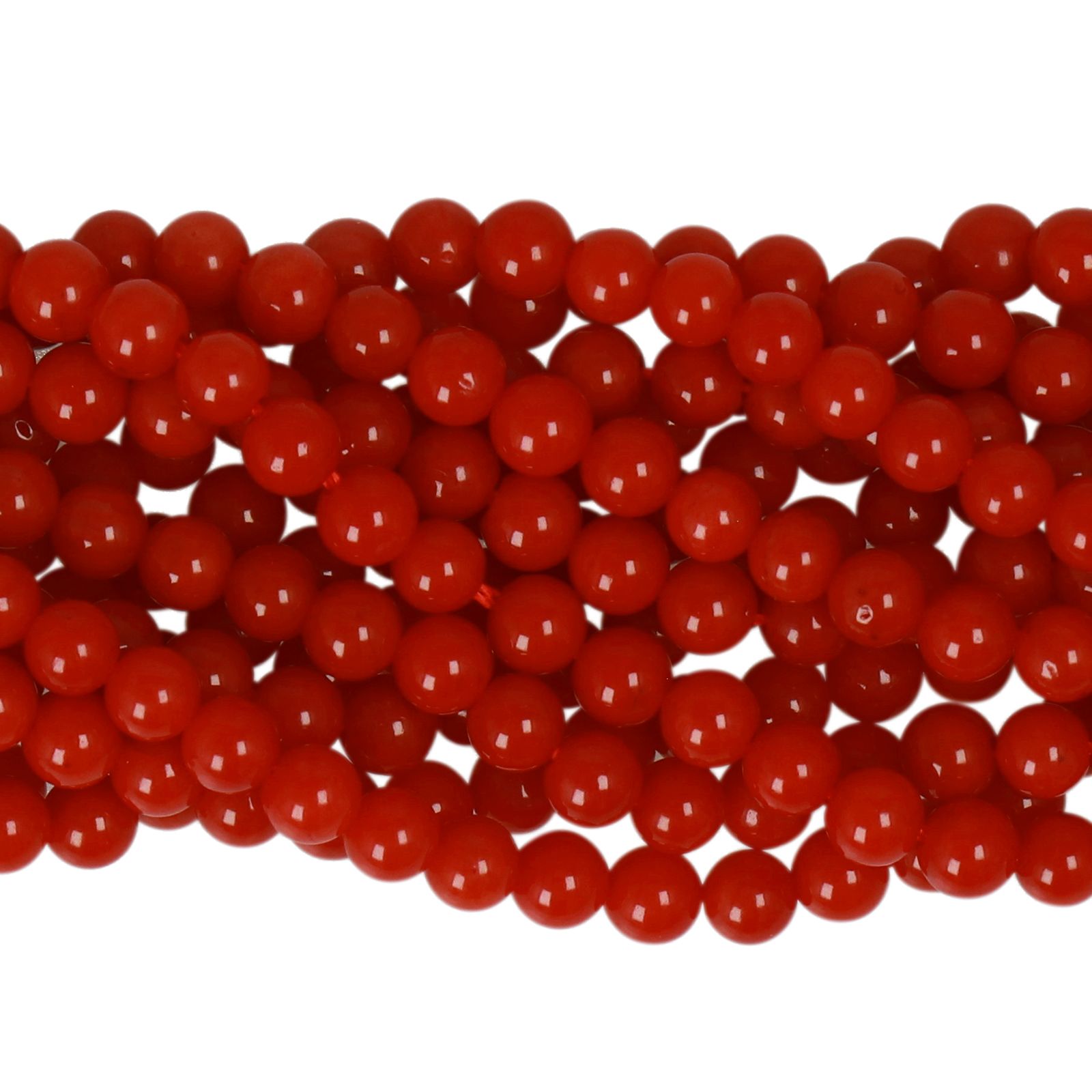 sardinia roter bambuskoralle aa glatt runde 4mm | strang 38/40cm