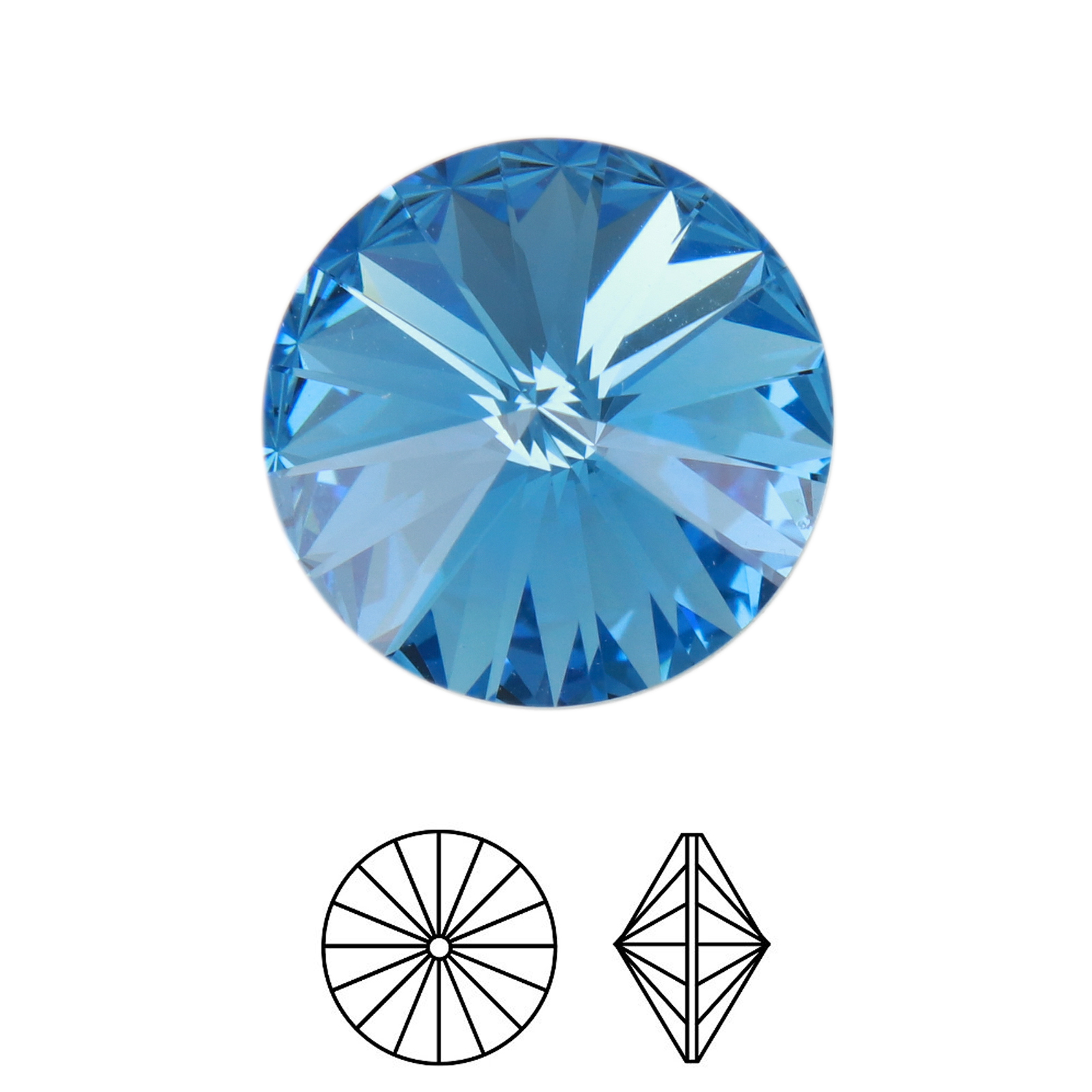 rivoli (1122) recreated ice blue 12mm | 2pc