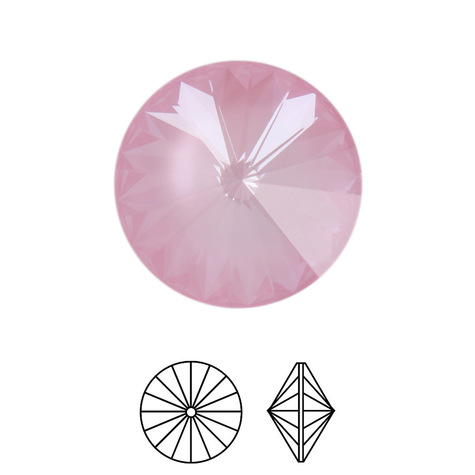 rivoli (1122) crystal soft rose ignite 12mm | 2st