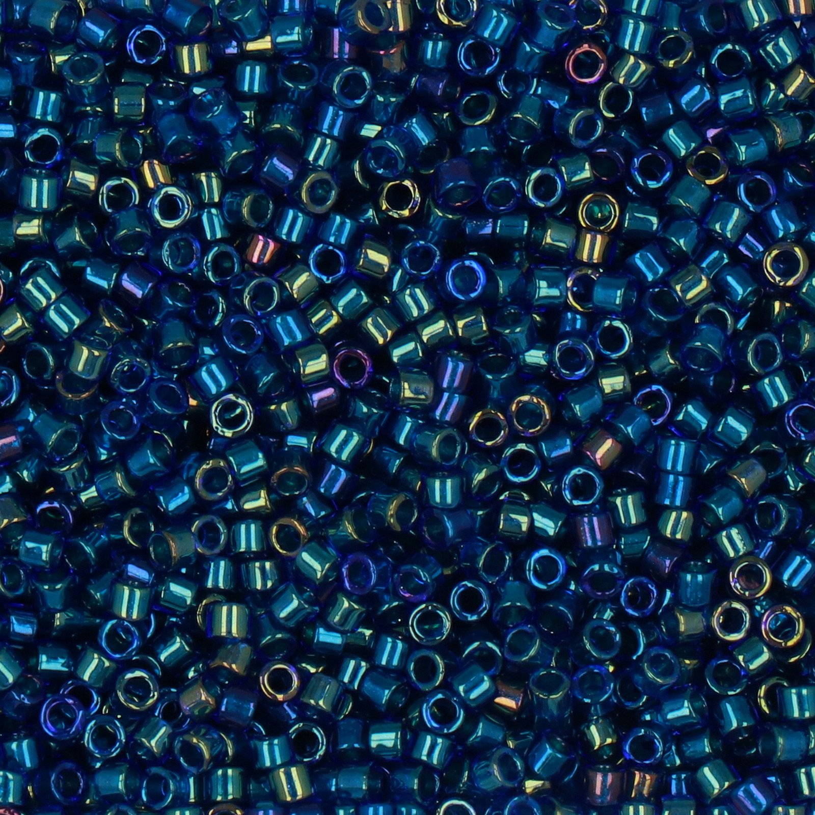 miyuki delica 11/0 - color-lined emerald/cobalt ab | 8gr
