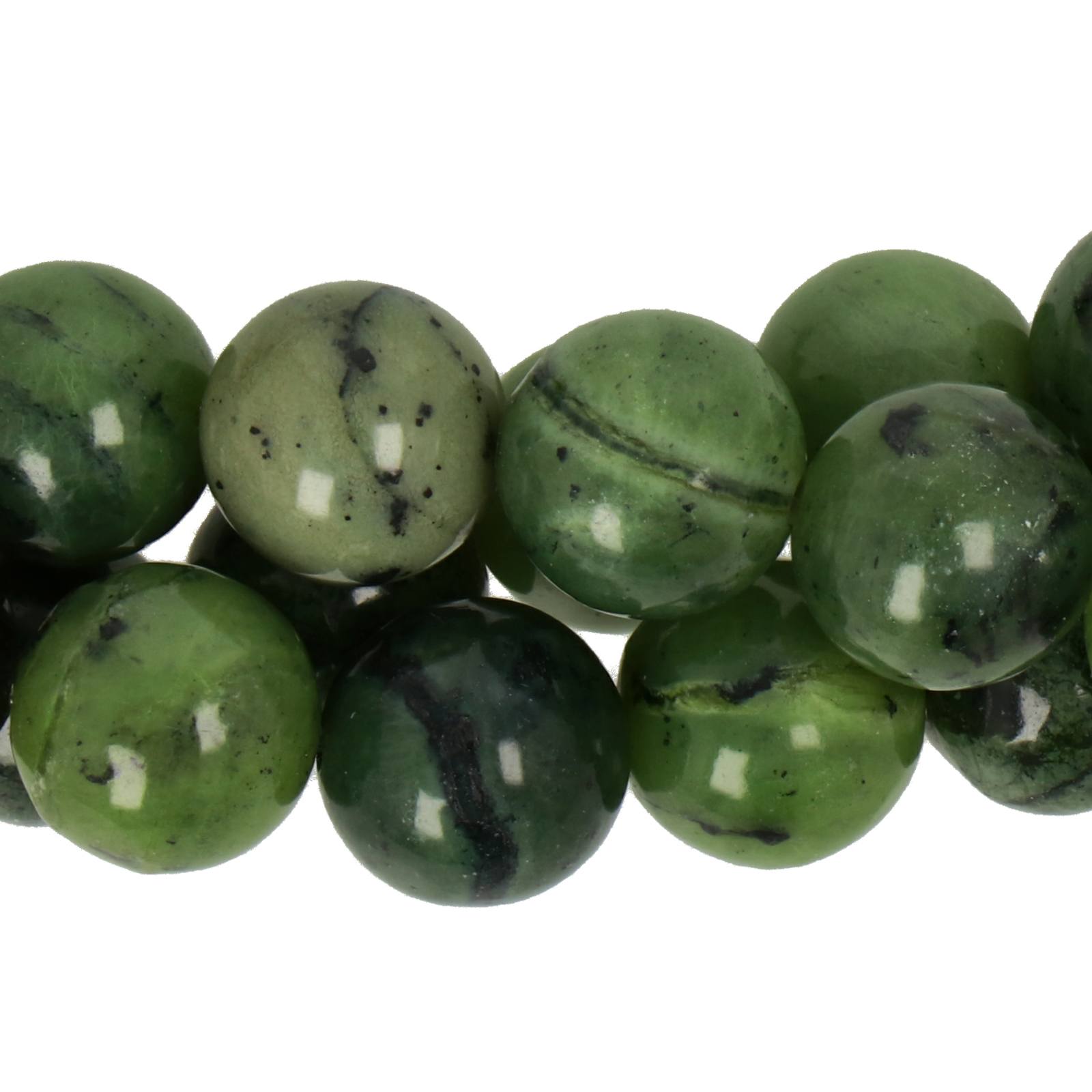canadian jade smooth round 10mm | 15/16-inch strand