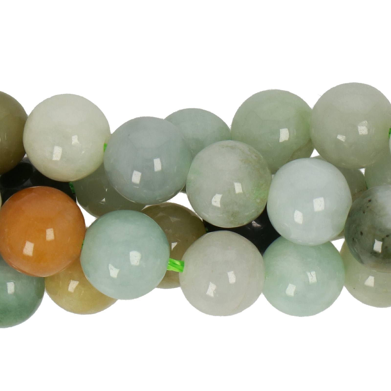 multicolor burma jade glatt runde 8mm | strang 38/40cm
