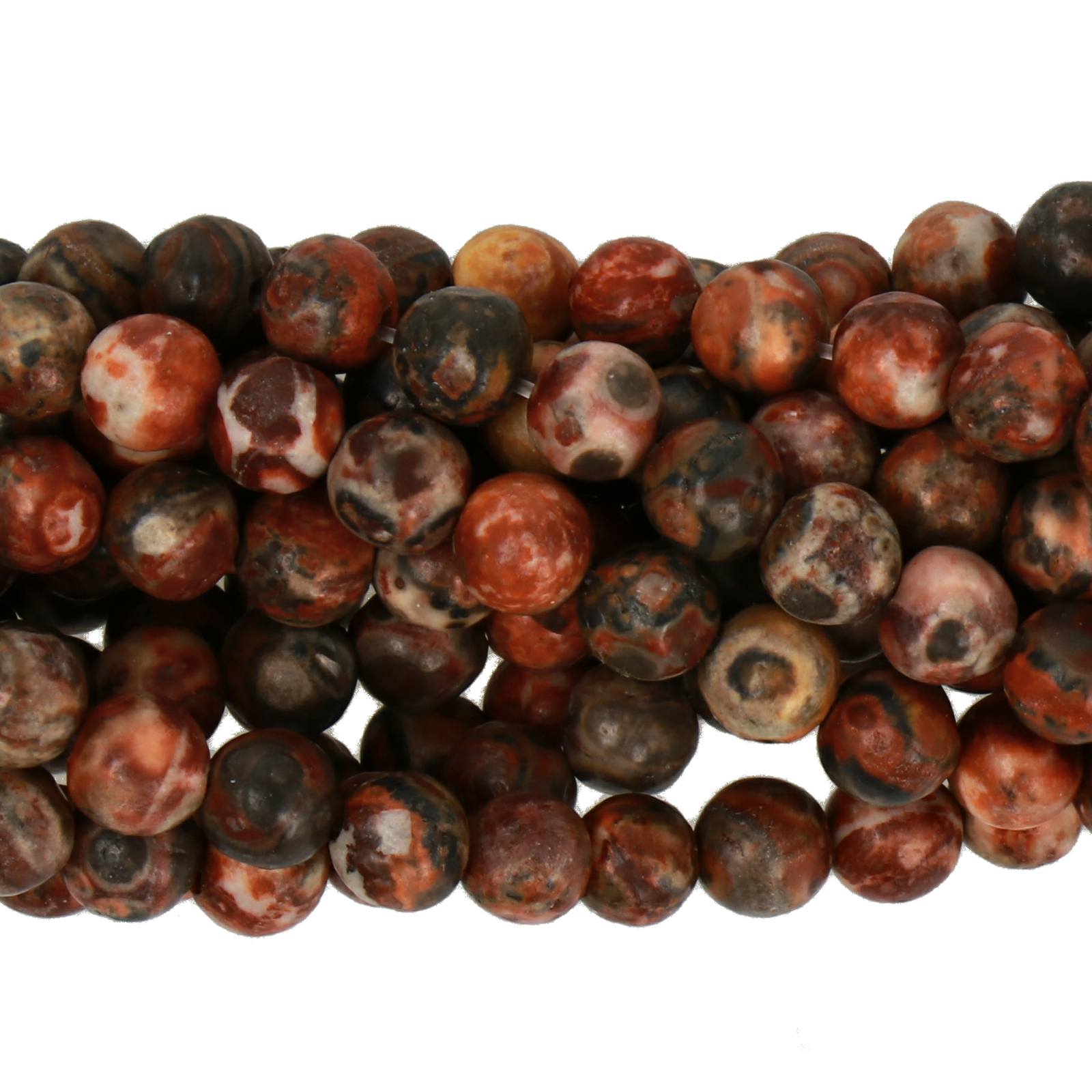 leopard skin jasper smooth round 4mm | 15/16-inch strand
