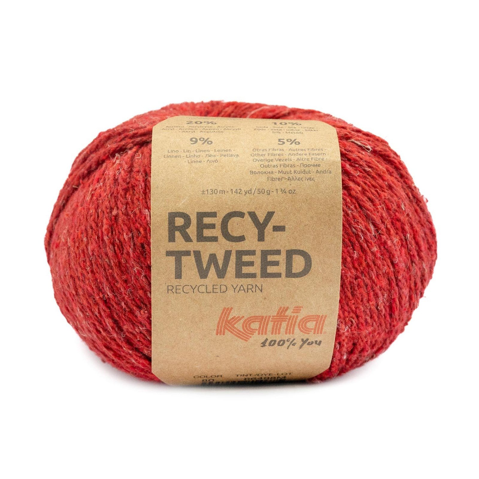 katia recy-tweed - red (80) - 50gr (130mt) | 1pc