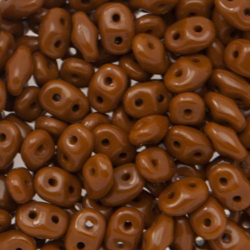superduo perlen 5x2,5mm opaque chocolate | 10gr