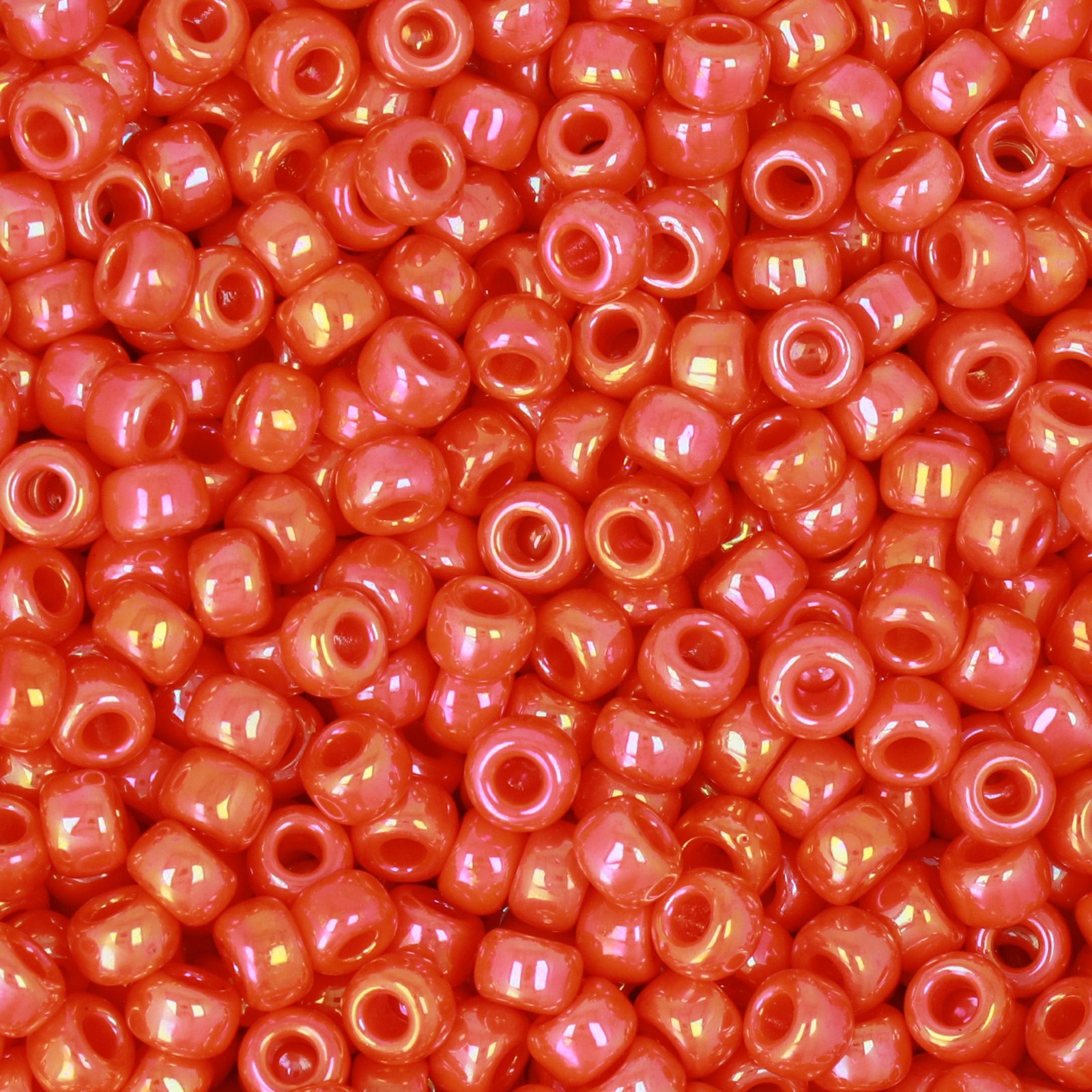 miyuki rocailles 6/0 - opaque orange ab (406r) | 10gr